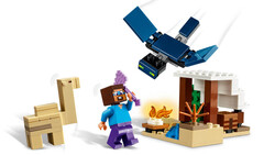 مجموعه ساختنی لگو LEGO ماینکرفت Minecraft مدل 21251، کاوش صحرای استیو، ۷۵ قطعه، حداقل سن ۶ سال