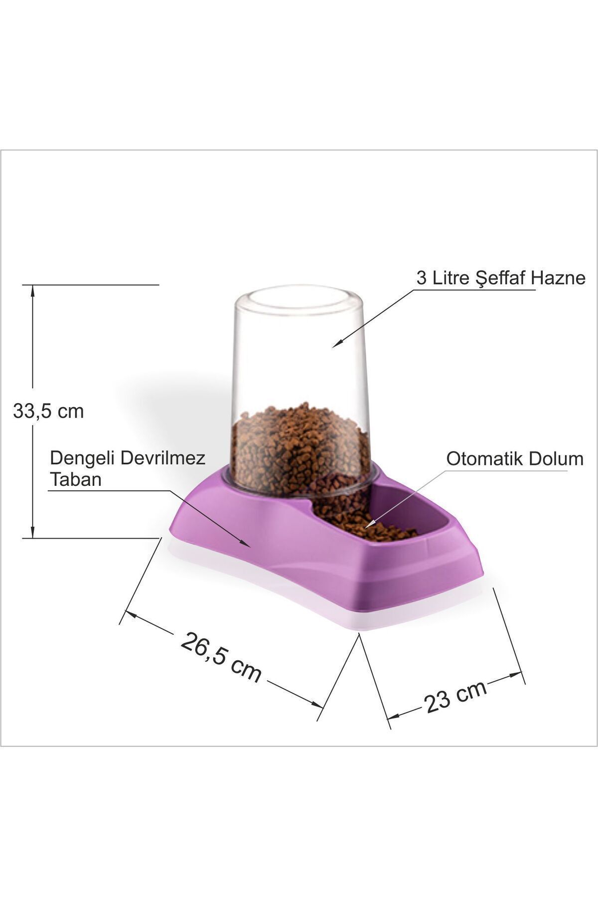 ست ظرف غذای و آب اتوماتیک سگ و گربه ام‌۳ دکوریم M3DECORİUM مدل DKM3OTOCAT3LT