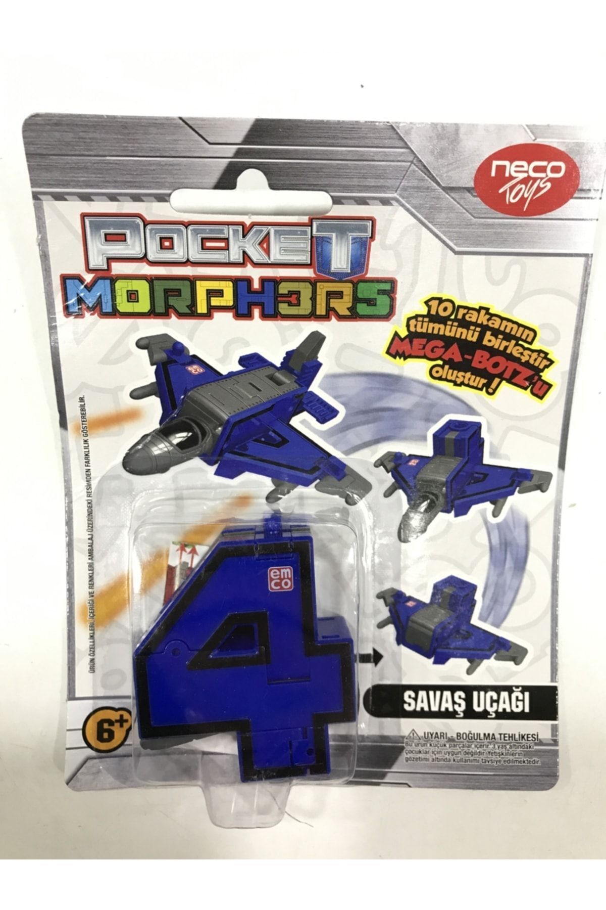 اسباب بازی های فیگور دیگر POCKET MORPHERS TRANSFORMING NUMBERS NUMBER 4 NECO TOYS