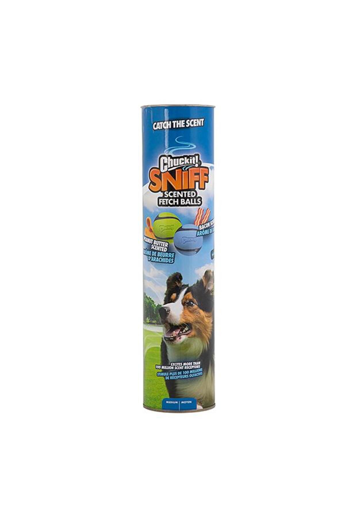 توپ بازی معطر سگ چاکیت Chuckit Sniff Fetch، متوسط، بسته ۴ عددی، مدل 60114 آبی-سبز