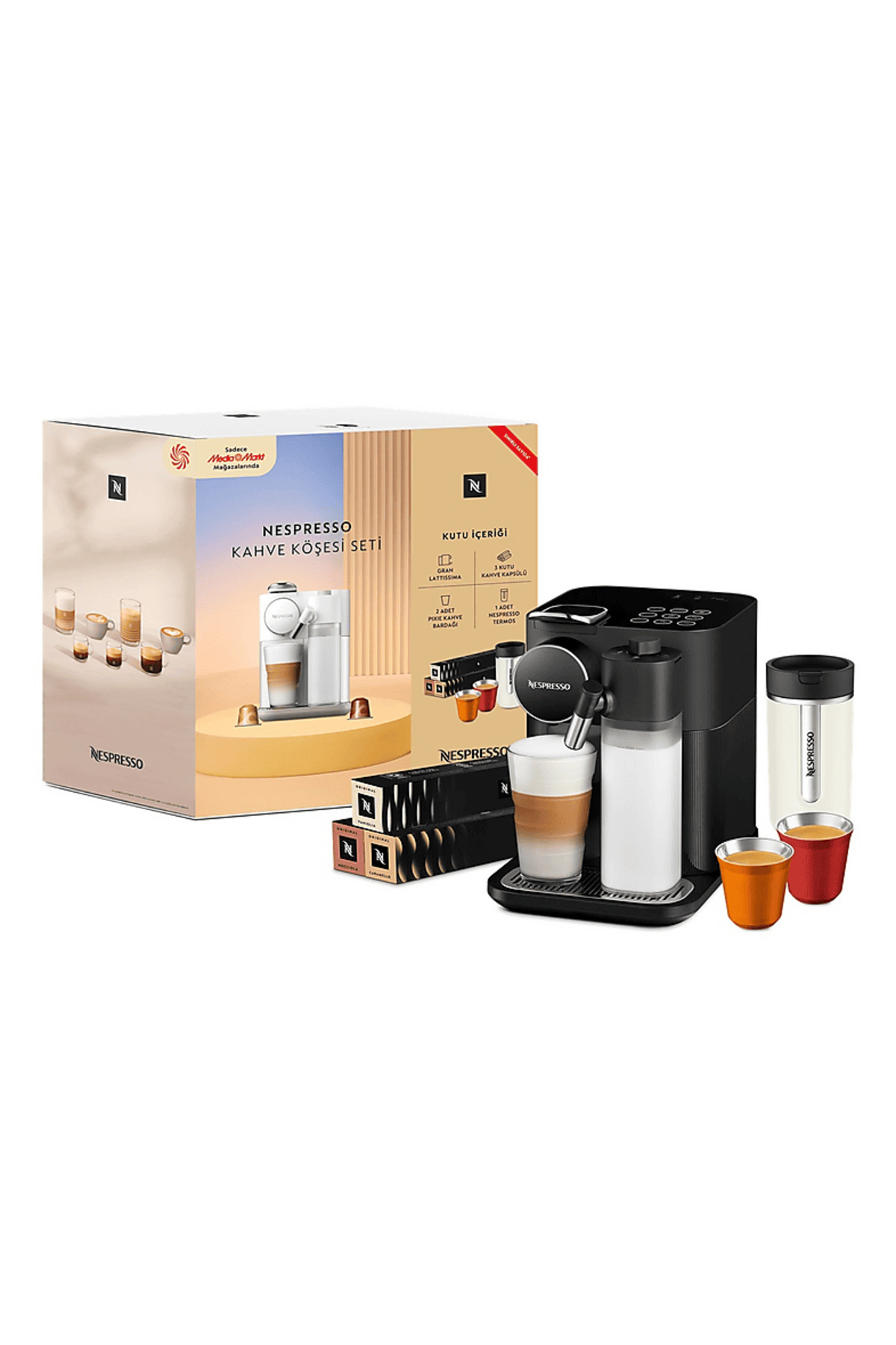 دستگاه اسپرسو و کاپوچینو ست گوشه قهوه F541 مشکی اورجینال Nespresso