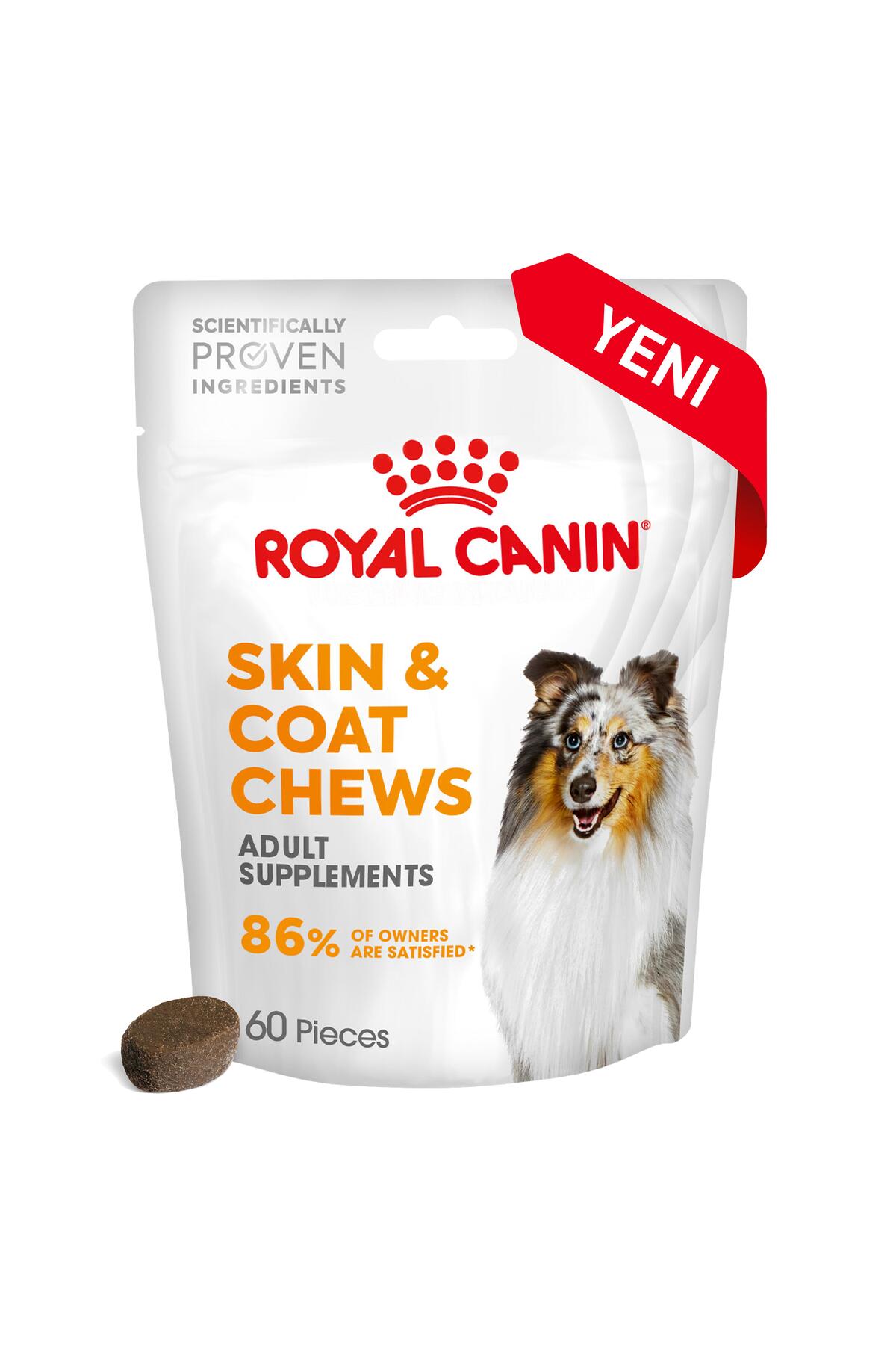 تشویقی مکمل سگ رویال کنین Royal Canin Skin&Coat، ۲۴۰ گرم