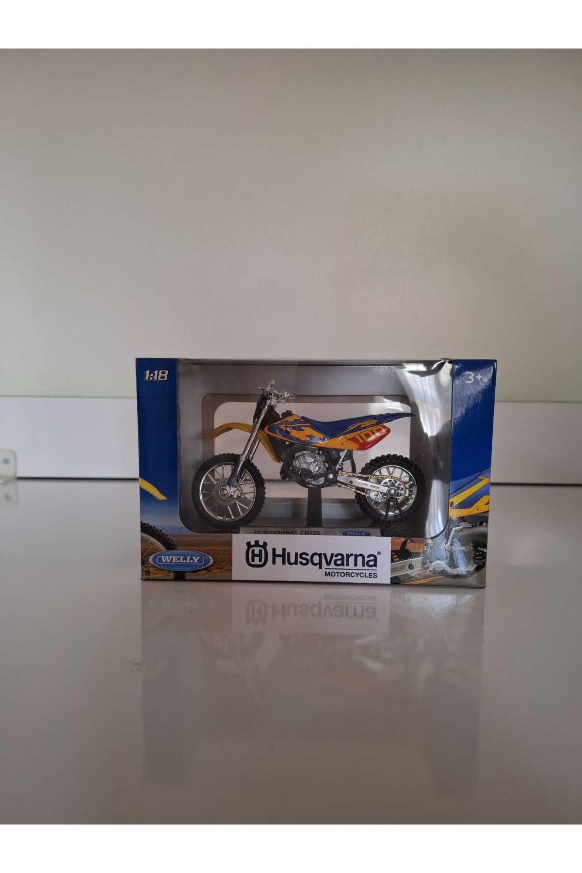 ماشین اسباب بازی موتور سیکلت مقیاس HUSQVARNA CR125 1 18 هات ویلز اورجینال HOT WHEELS