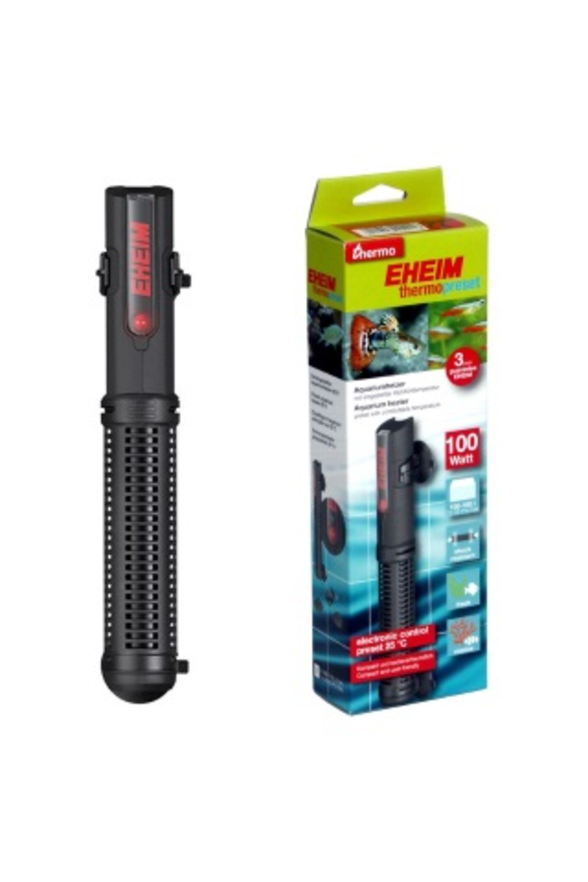 بخاری آکواریوم ThermoPreset، توان 100 W، مناسب آکواریوم ۱۰۰ تا ۱۵۰ لیتر