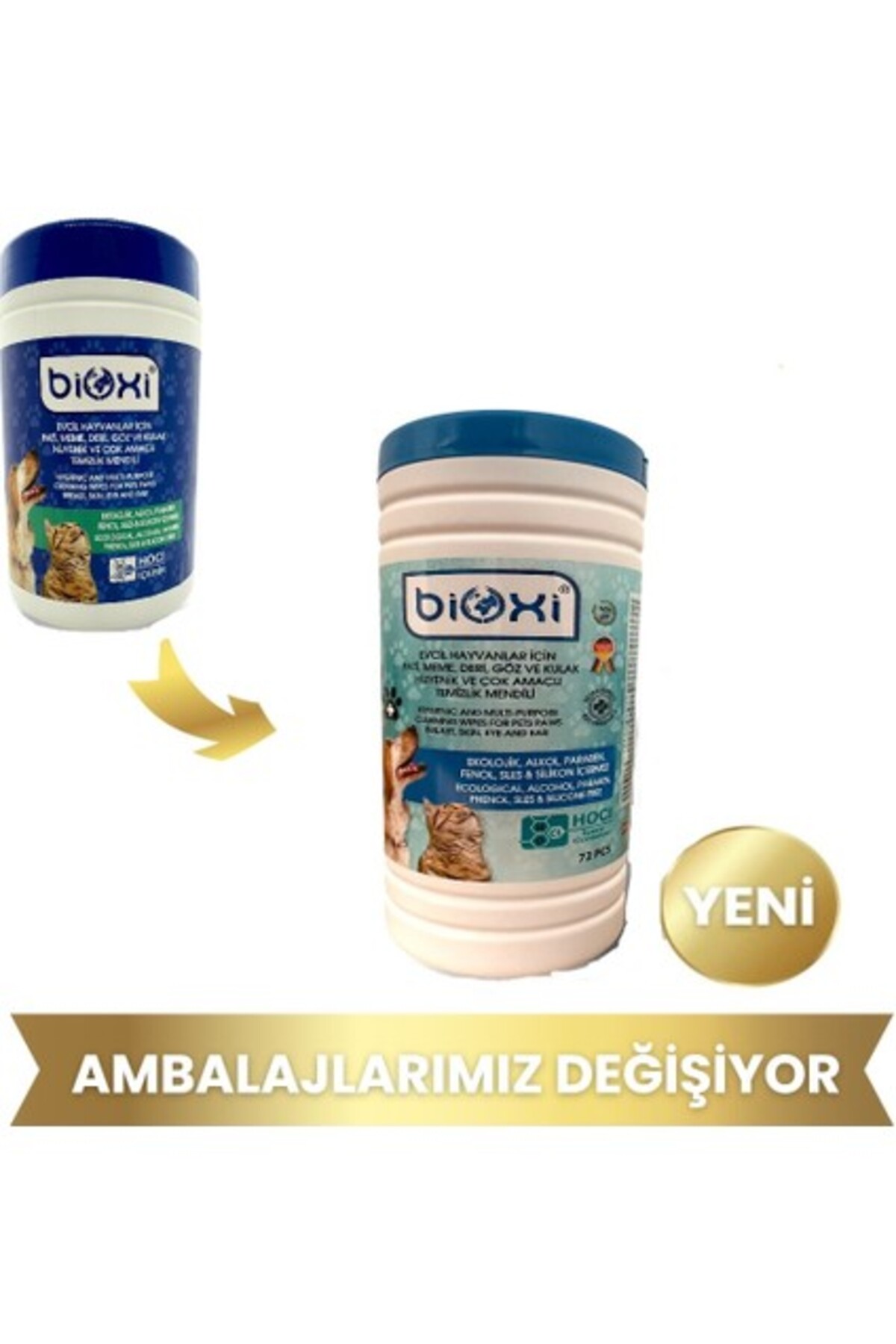 دستمال تمیزکننده بهداشتی و چندمنظوره حیوانات خانگی، سری Bioxi اورقینل Orqinel