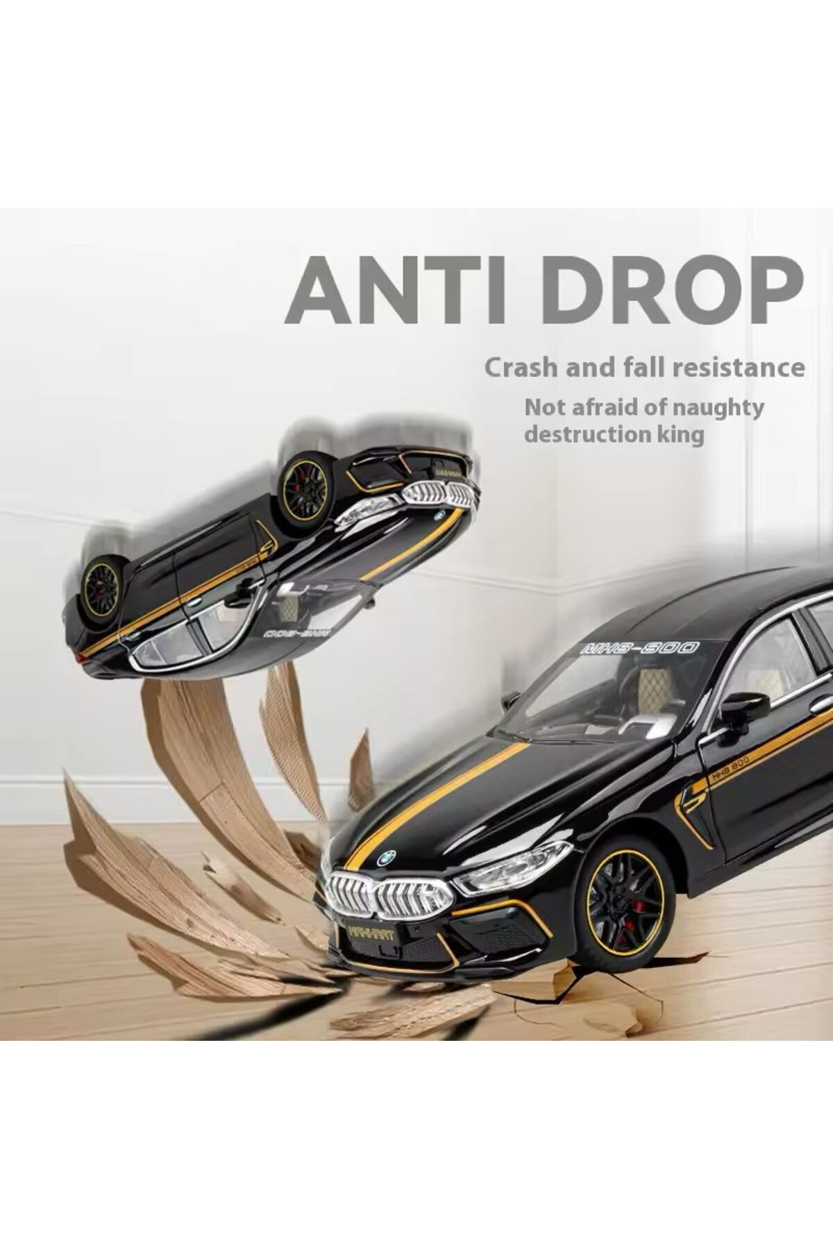 مدل خودرو BMW M8 DIECAST METAL 1.24 SCALE درب صندوق عقب خودروی اسپرت مشکی اورجینال scntoys