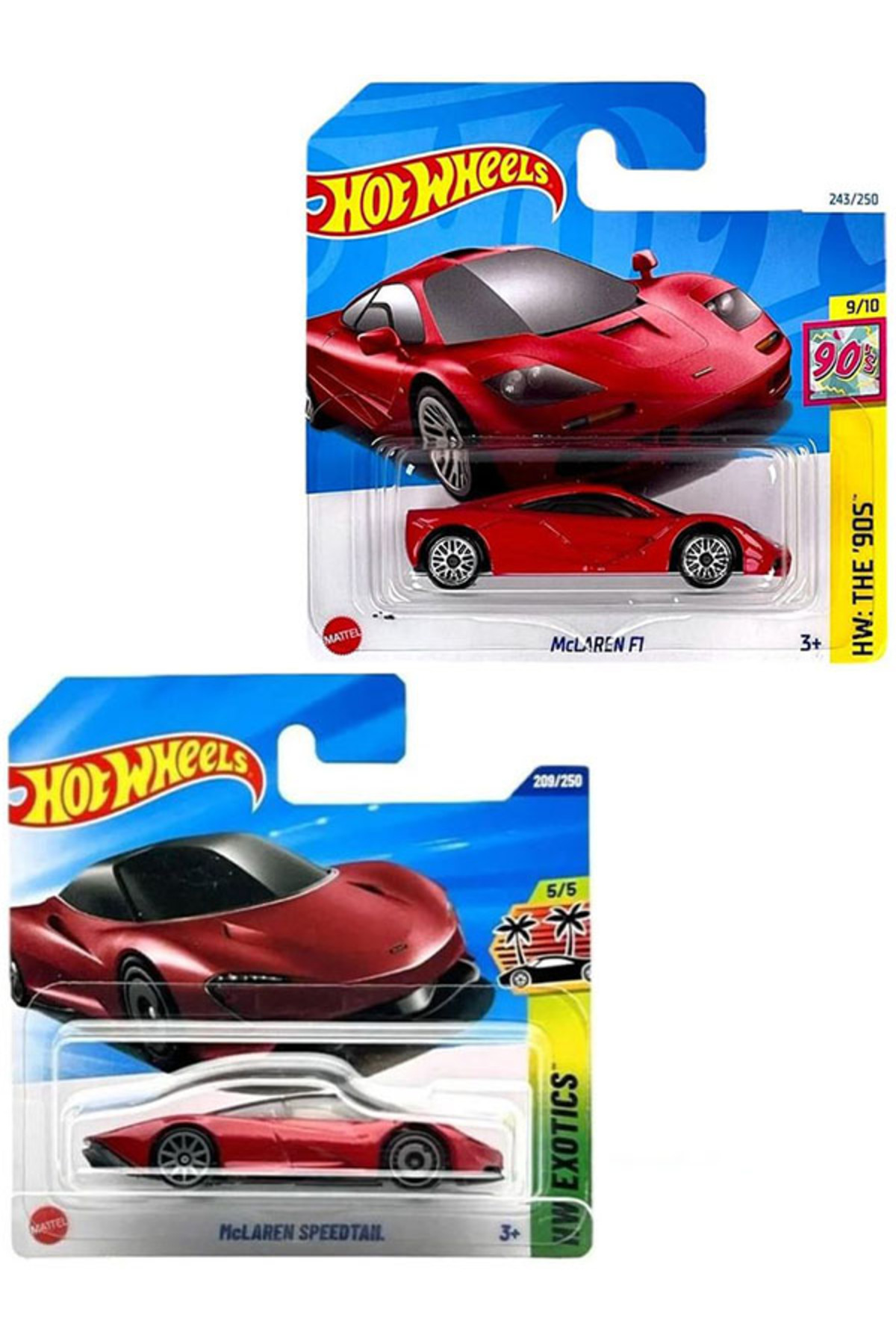 ماشین اسباب بازی مجموعه 2 مک لارن اسپیدتیل و مکلارن P1 1 64 قرمز از ترکیه HOT WHEELS