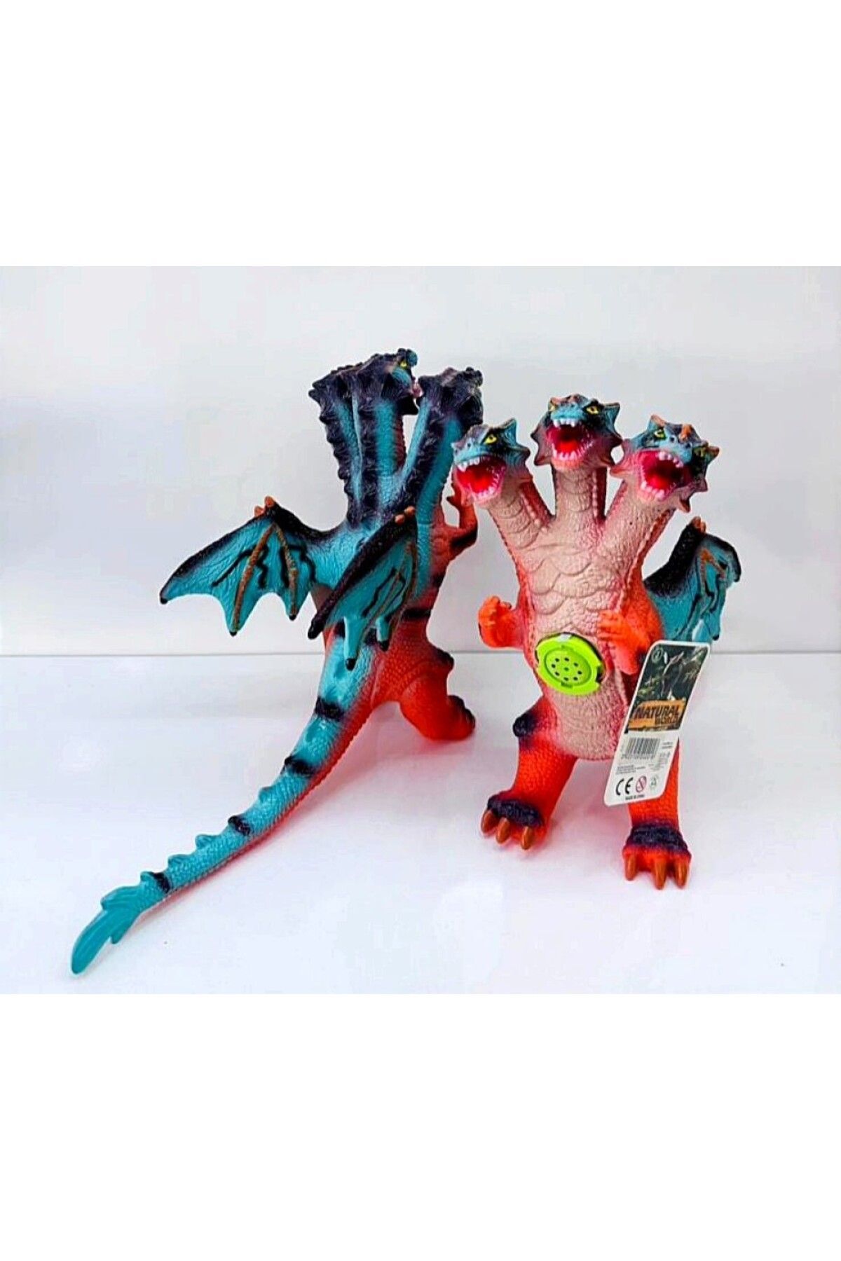 اسباب بازی های پشمی دایناسور غول پیکر سایز 3 سر 30 سانتی متر. مواد گوشتی با کیفیت Brother Toys