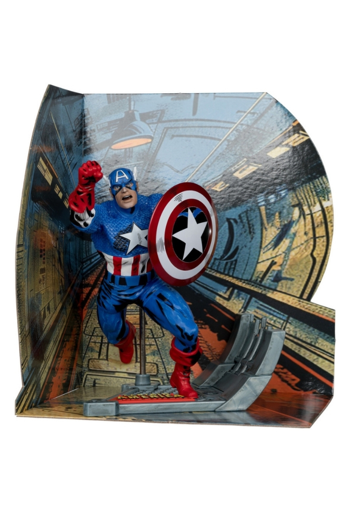 فیگور کمیک مجسمه کاپیتان آمریکا شماره 100 . MARVEL