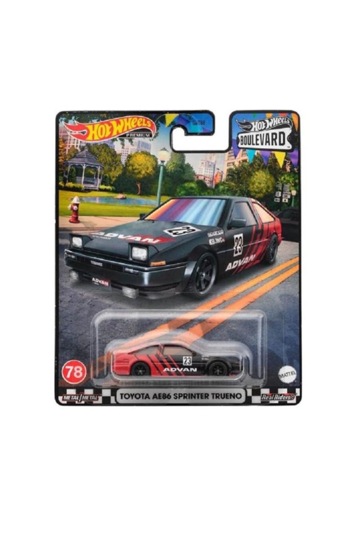 ماشین اسباب بازی بلوار پریمیوم تویوتا AE86 اسپرینتر TRUENO ADVAN از ترکیه HOT WHEELS