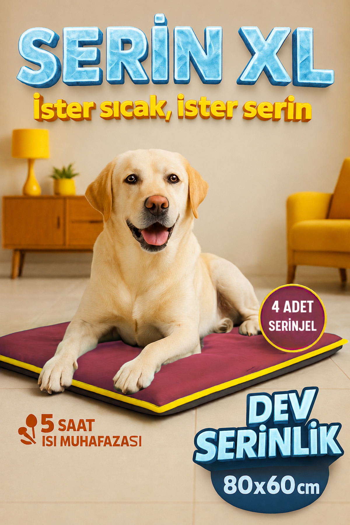 تشک‌خواب چهار فصل گربه و سگ پاوداز Pawdaz Serin XL، ۸۰×۶۰ سانتی‌متر چندرنگ