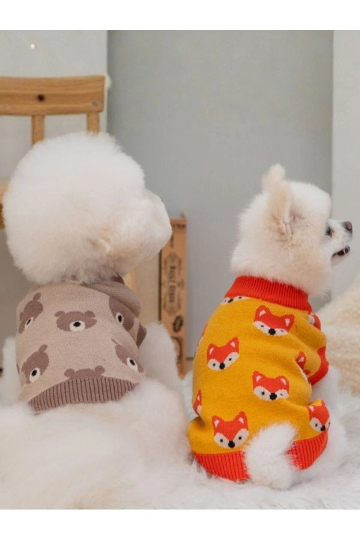 لباس بافتنی سگ اولچی Olchi Friends Knit، نارنجی، مدل OAYD-KN6738
