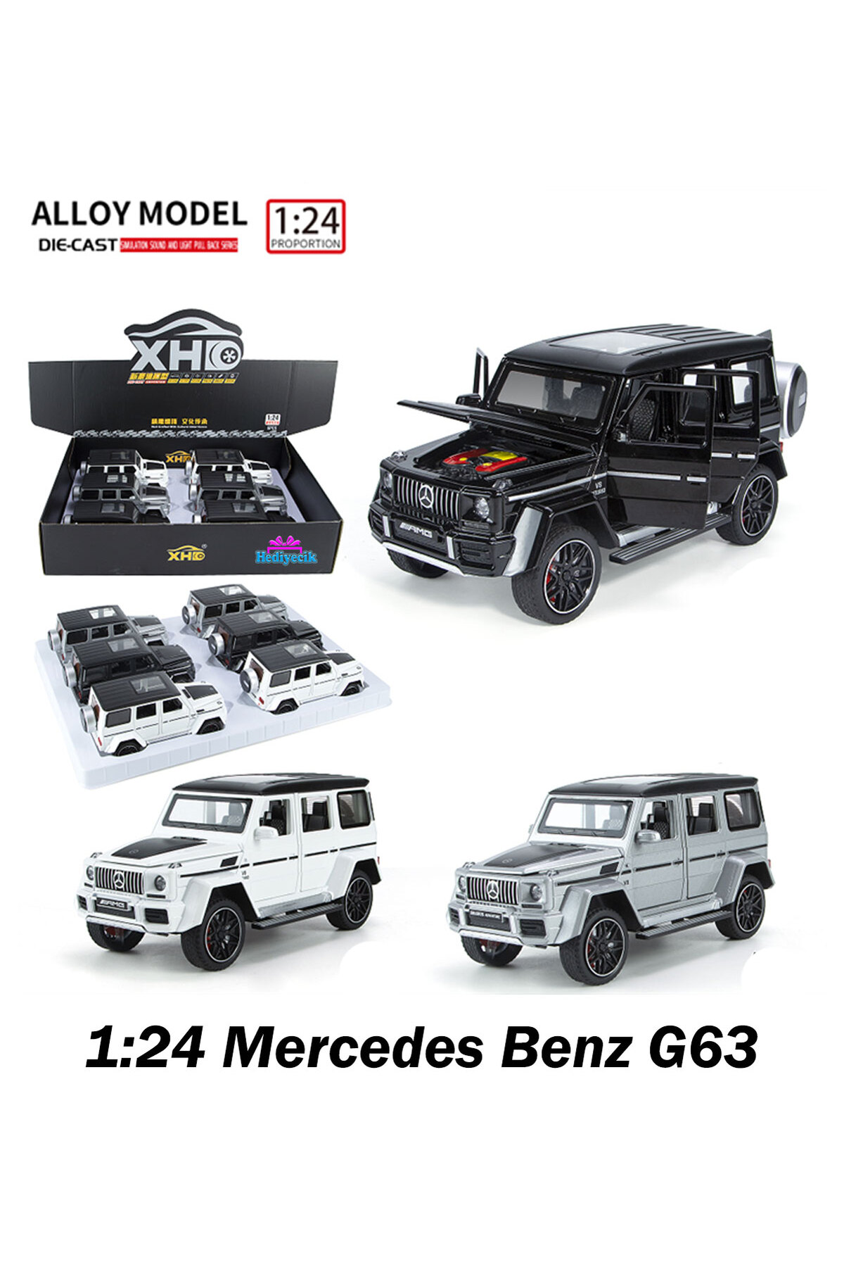 مدل خودرو 1:24 مرسدس بنز G63 DIECAST ماشین فلزی کلکسیونی اورجینال hediyecik