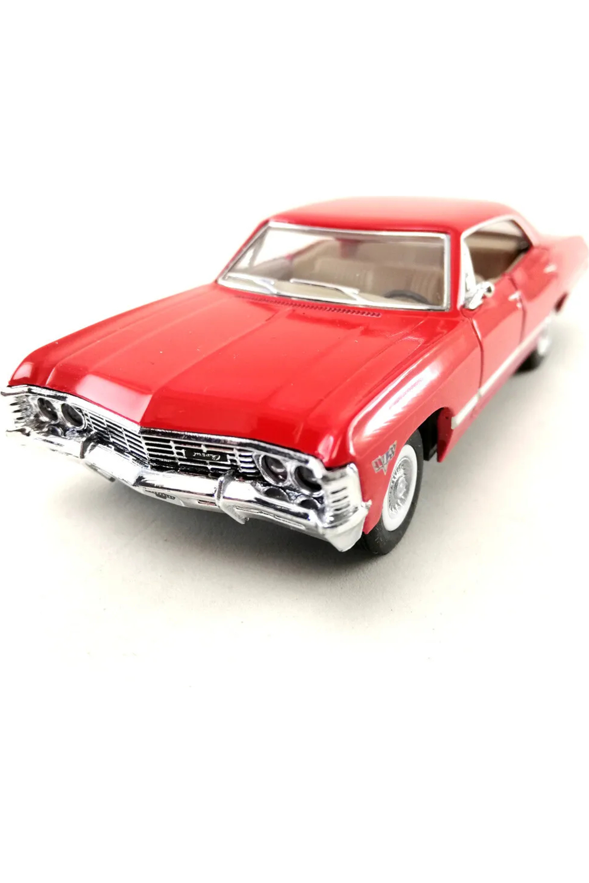 مدل خودرو شورولت ایمپالا 1967 1:34 DIECAST CAR RED اورجینال Kinsmart