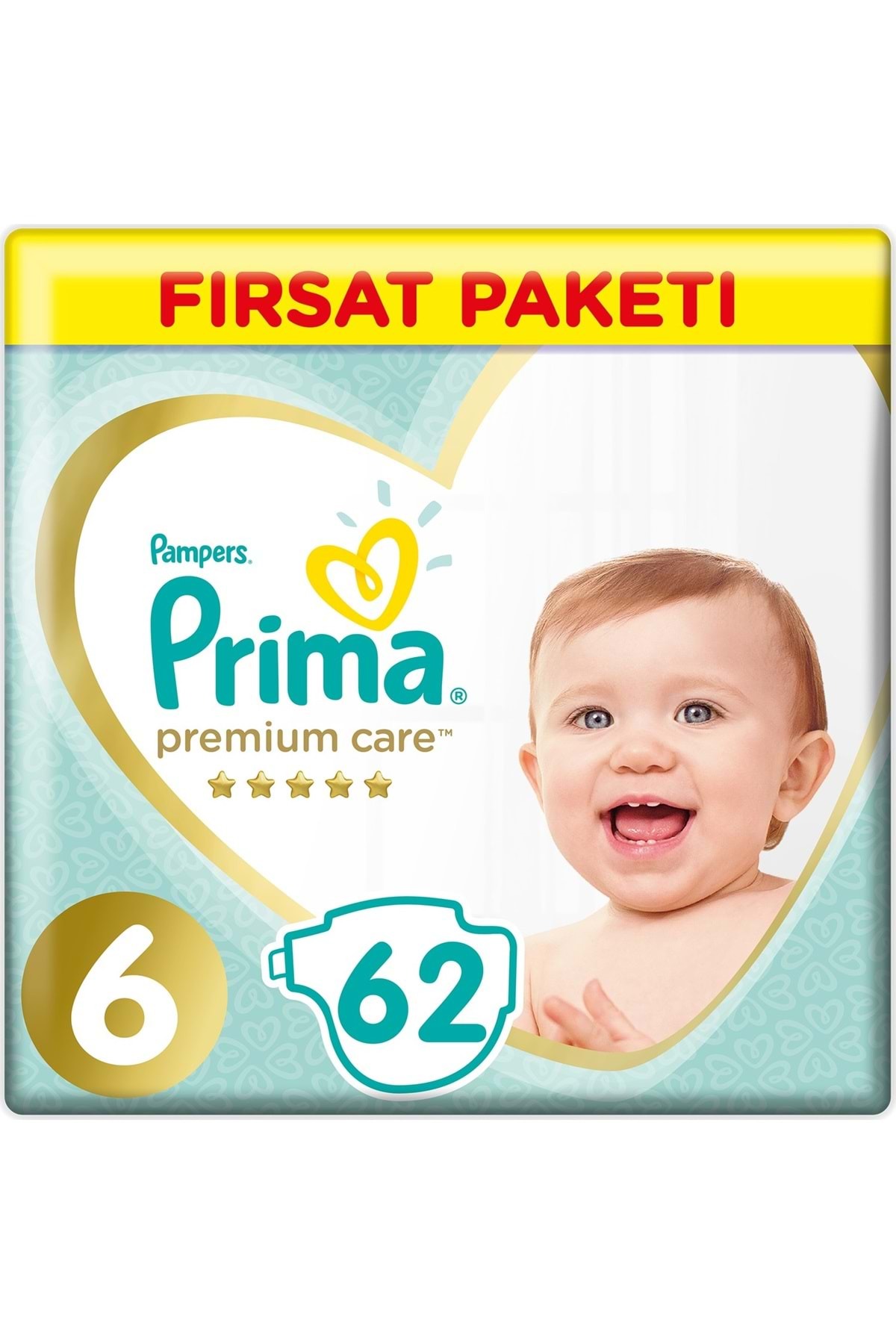 پوشک بچه بسته فرصتی فوق العاده بزرگ سایز 6 62 عددی اورجینال Prima