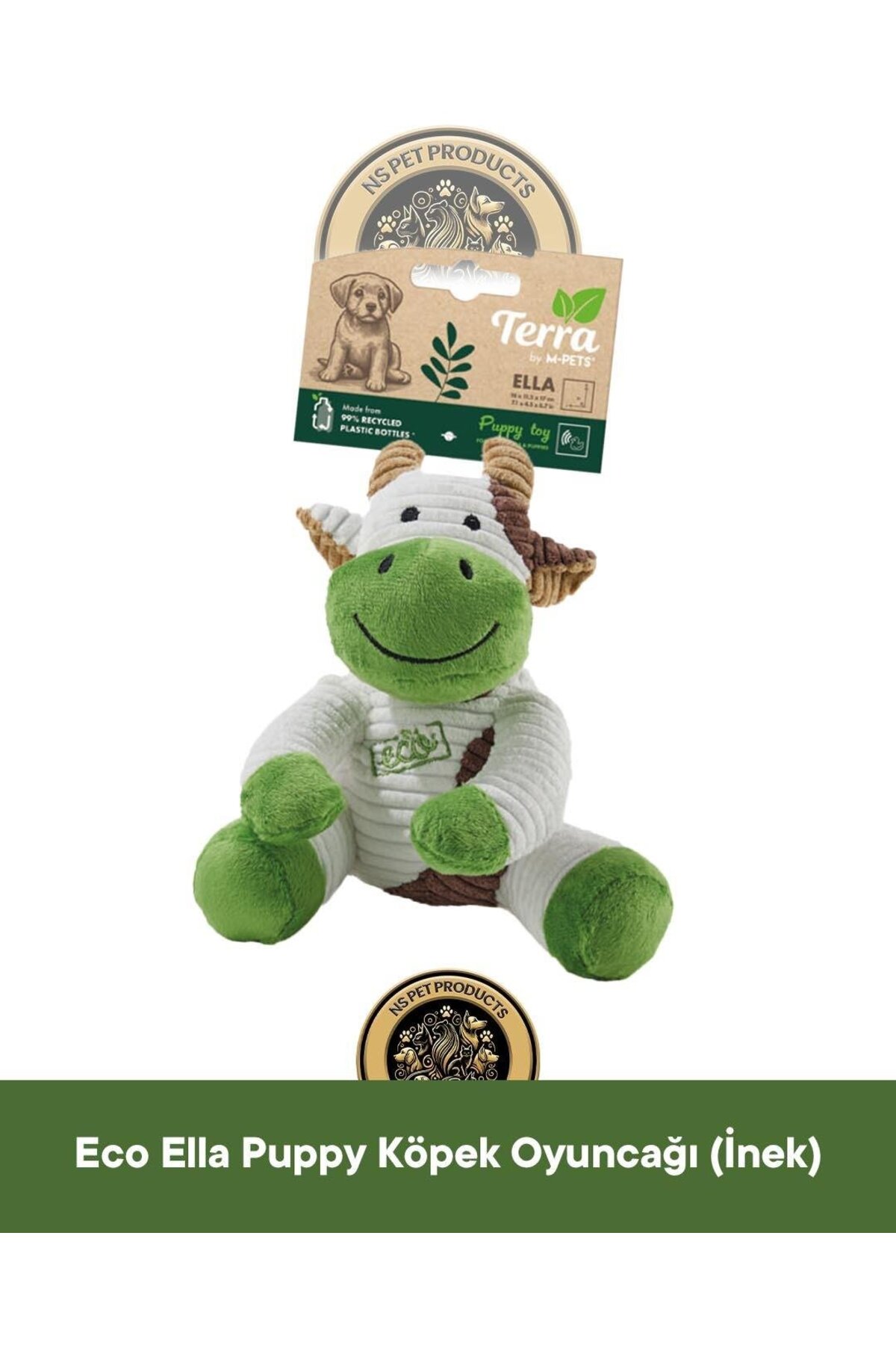 ست ۲ عددی اسباب‌بازی سگ ام‌پتس M-PETS، Terra Eco Ella Puppy (گاو) و Lulu Puppy (خرگوش)، مدل OA0077 چندرنگ