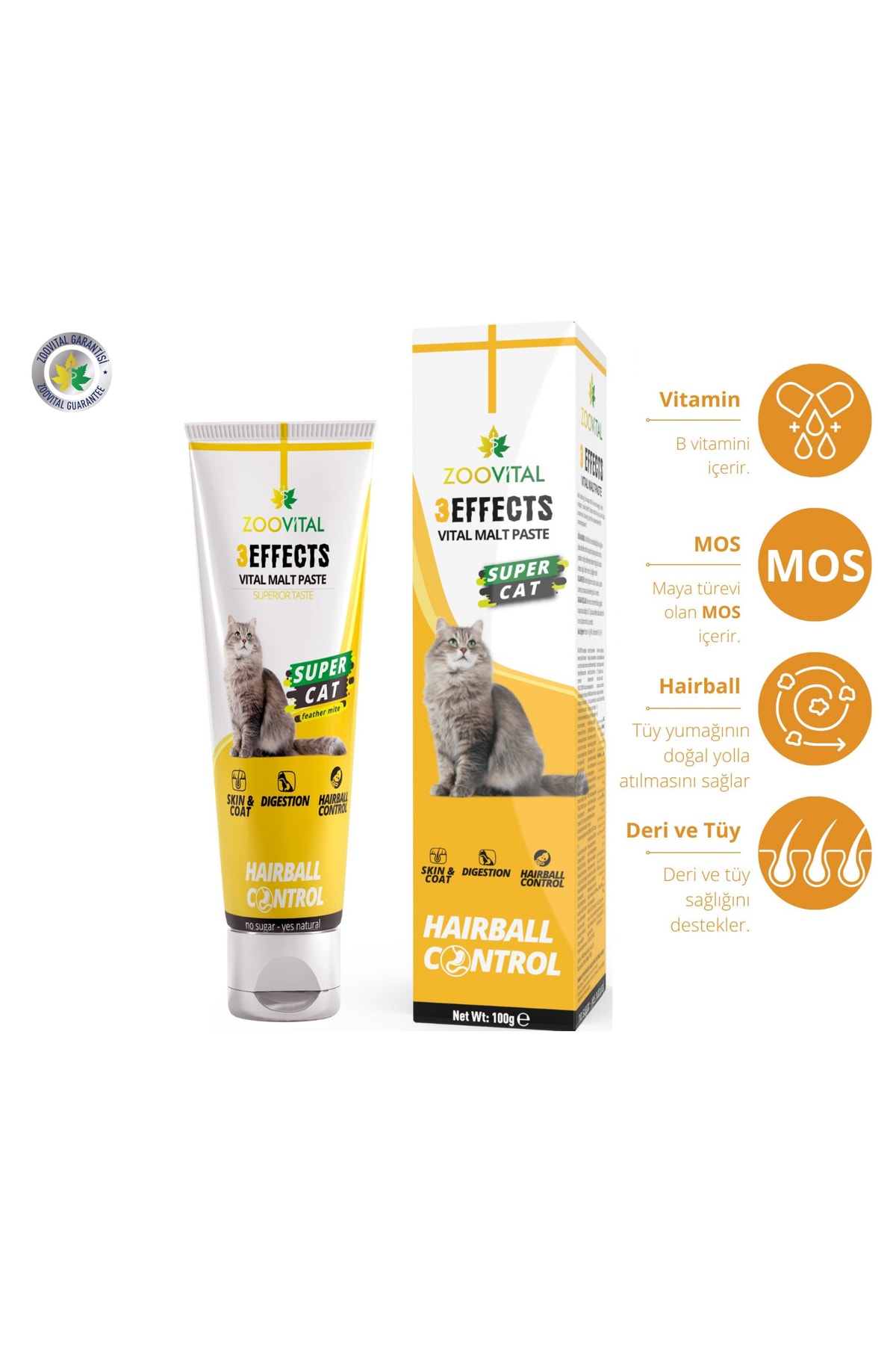 مجموعه خمیر گربه زووویتال Zoovital، مالت، بیوتین و Steril، هرکدام ۱۰۰ گرم