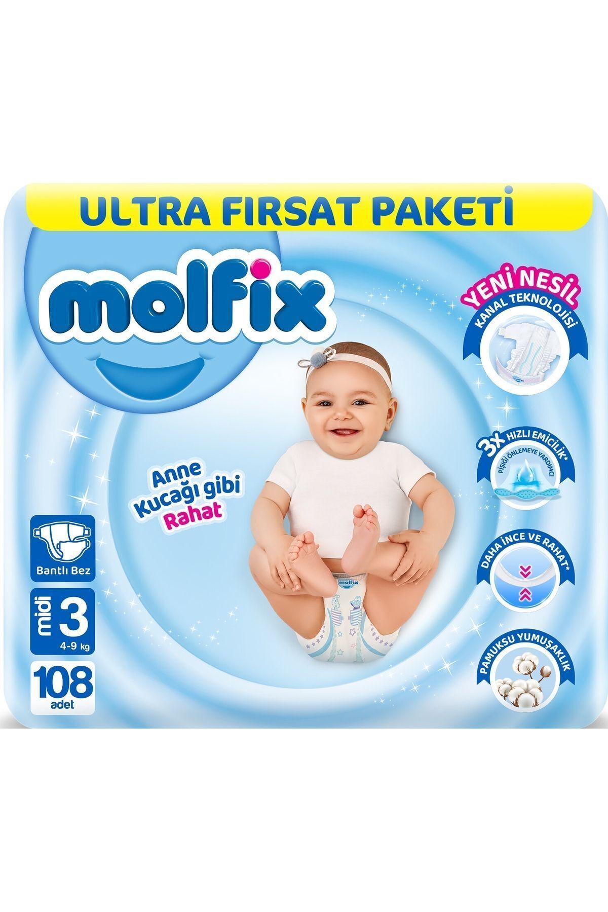 پوشک بچه ULTRA OPPORTUNITY PACKAGE MIDI 3 NO 108 LI اورجینال Molfix