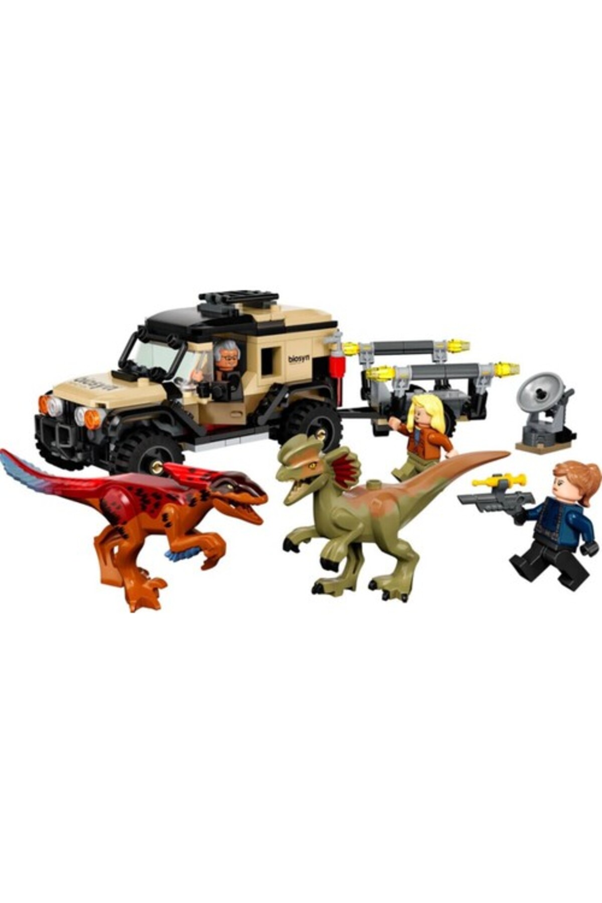 لگو دنیای ژوراسیک | حمل و نقل پایرورپتور و دیلوفوسور LEGO