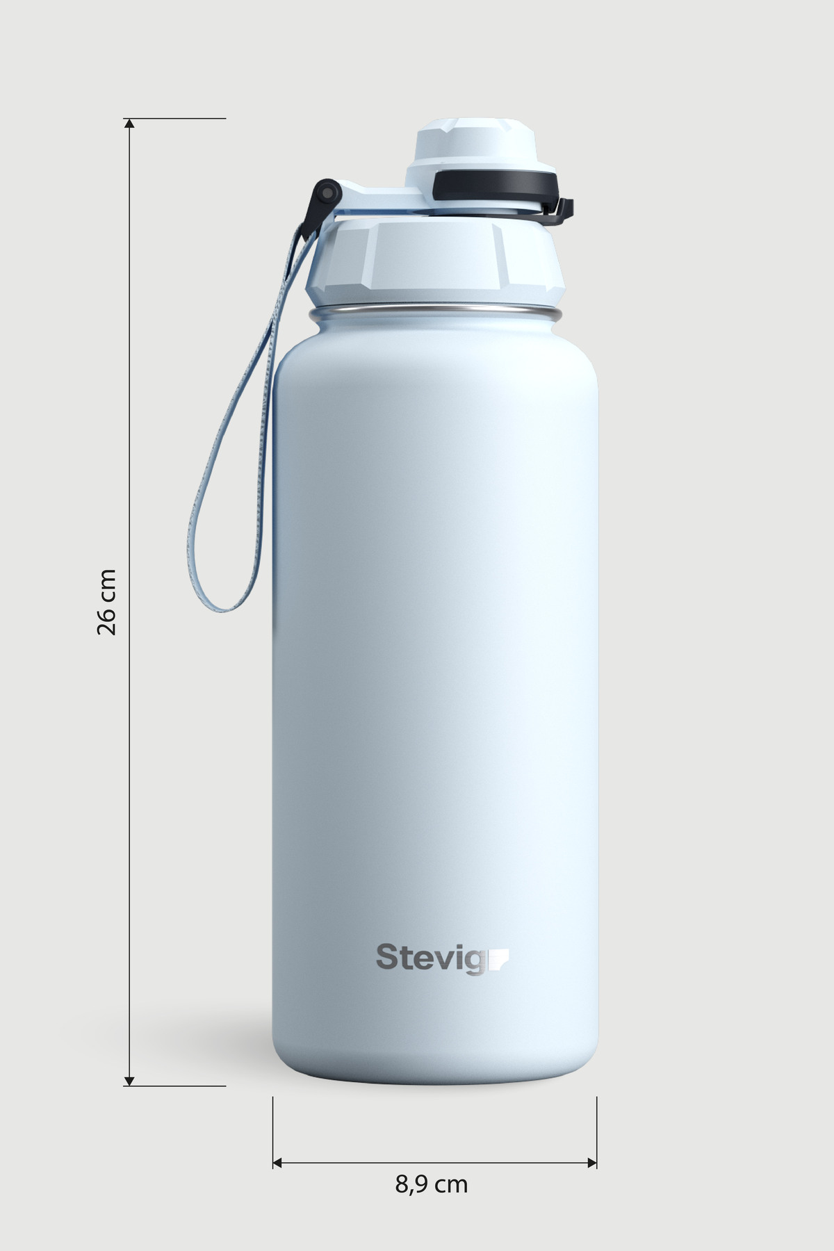 فلاسک 1 قمقمه فولادی ضد نشتی دستی 1000 میلی لیتری ذوب یخ ST 216 اورجینال Stevig