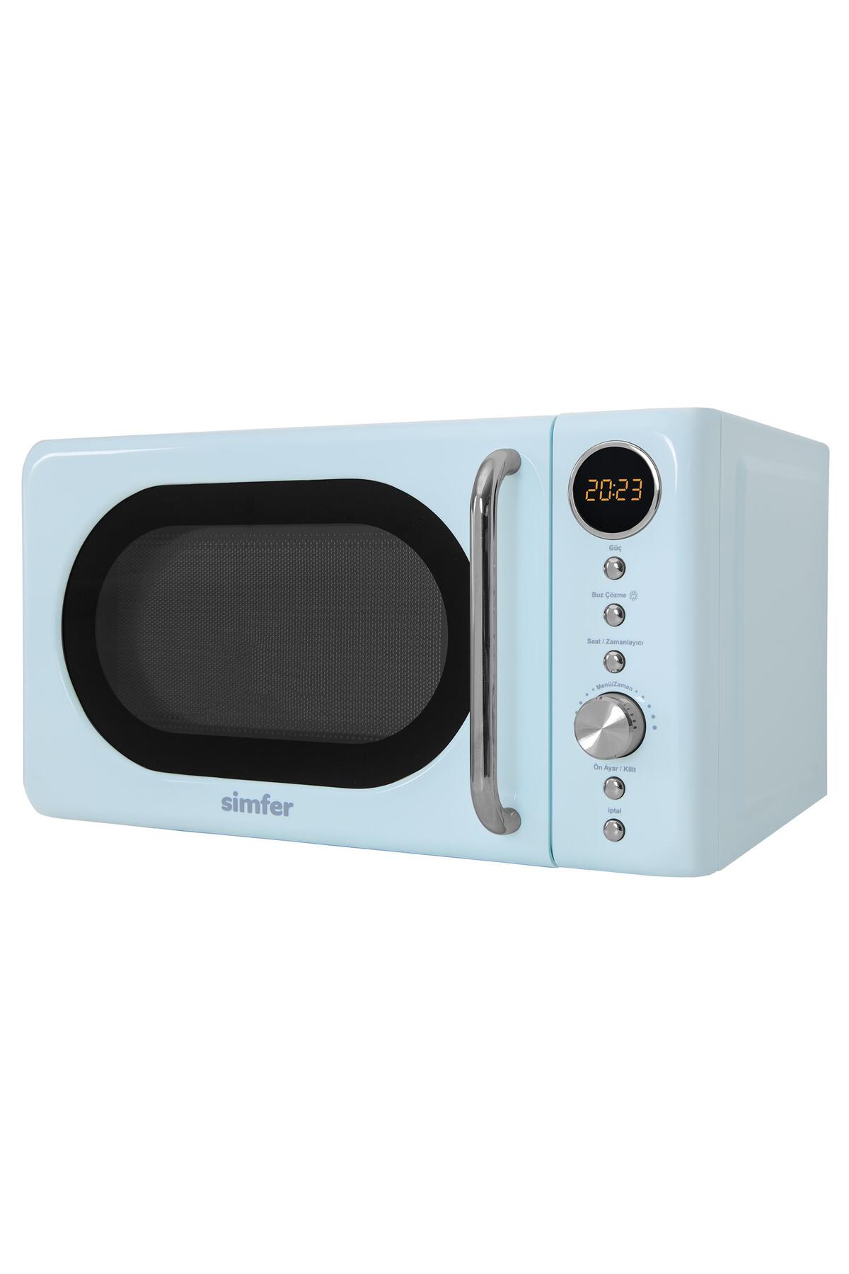 مایکروویو مایکروفر دیجیتال رترو آبی SK4606 اورجینال Simfer