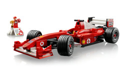 مجموعه ساختنی و نمایشی لگو LEGO آیکونز فراری Ferrari F2004 و مایکل شوماخر مدل 11375، ۷۳۵ قطعه، حداقل سن ۱۸ سال