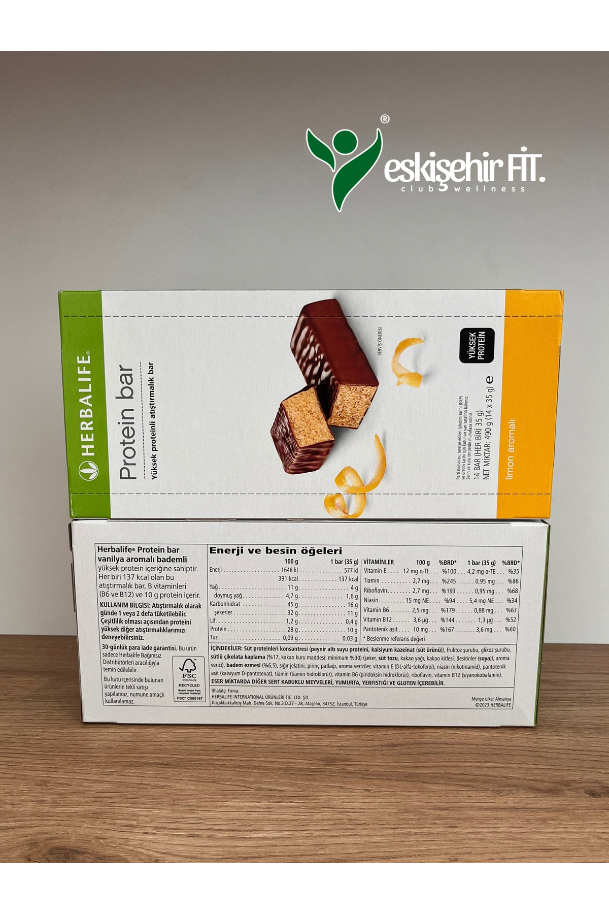 پروتئین بار ست 2 تایی نوار پروتئینی با طعم لیمو و وانیل اورجینال Herbalife