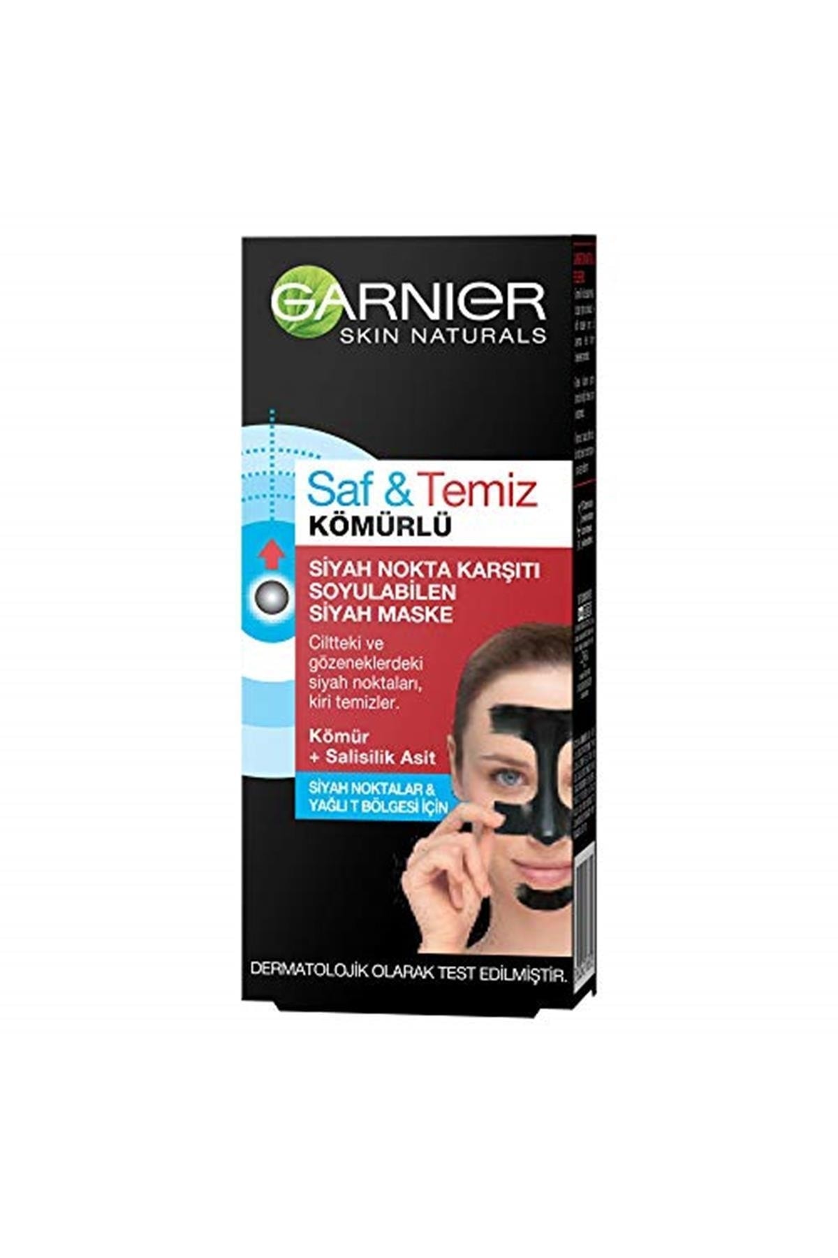ماسک صورت SKIN NATURALS ذغال سنگ با لایه برداری سیاه 50 میل 1 Garnier