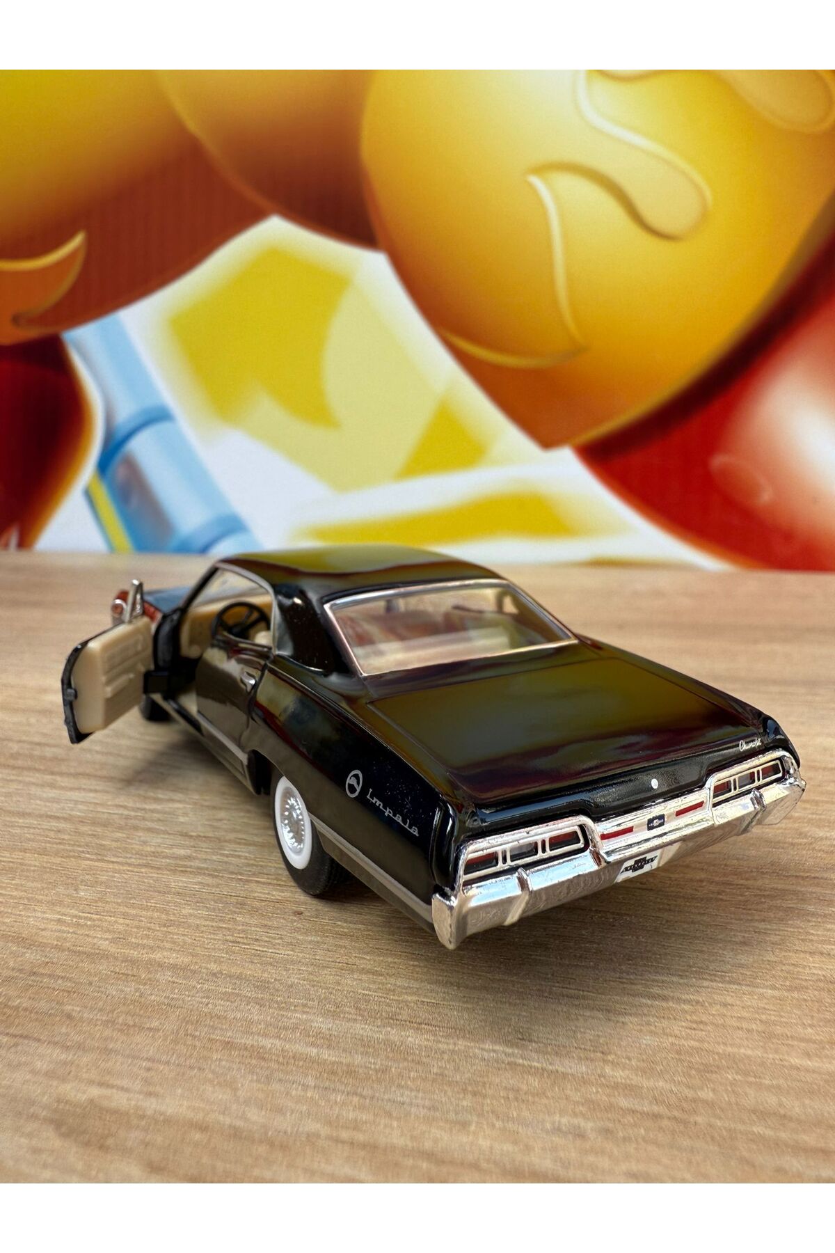 مدل خودرو PULL DROP 1967 CHEVROLET IMPALA مشکی DIECAST MODEL CAR CHEVY OPENING DOORS اورجینال scntoys