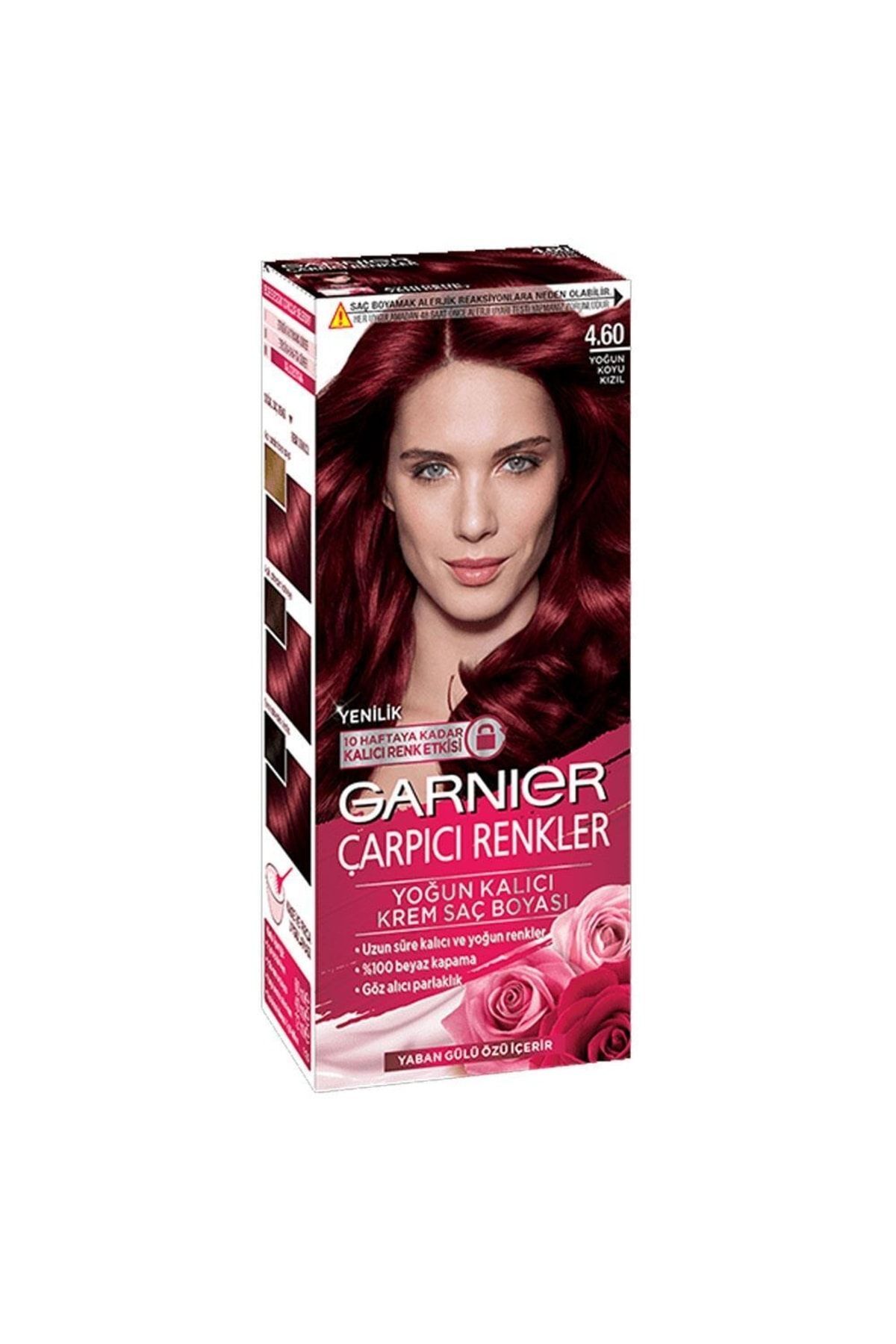 رنگ مو مردانه و زنانه رنگهای قابل توجه شماره: 460 قرمز تیره فشرده Garnier