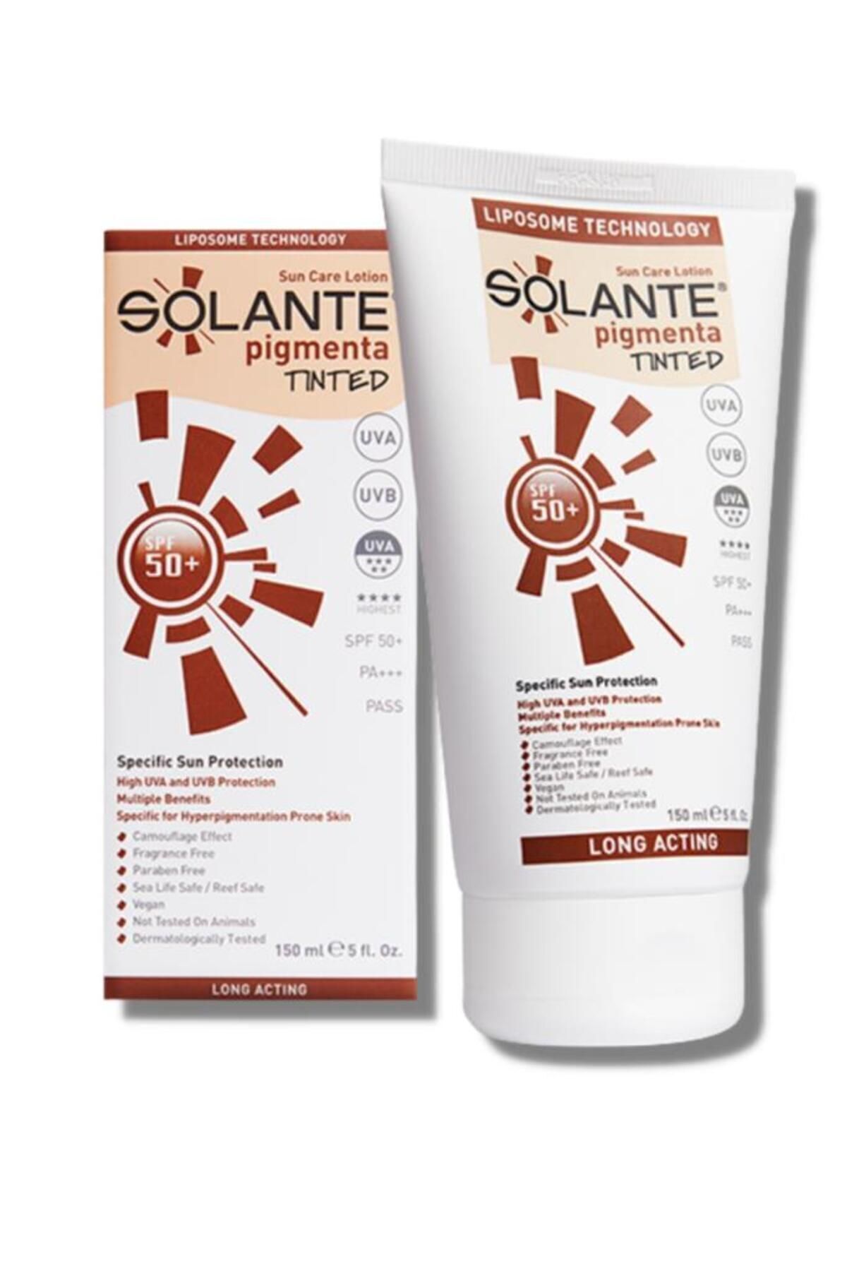Solante لوسیون مراقبت از آفتاب با رنگ Pigmntta SPF50 + 150 میلی لیتر