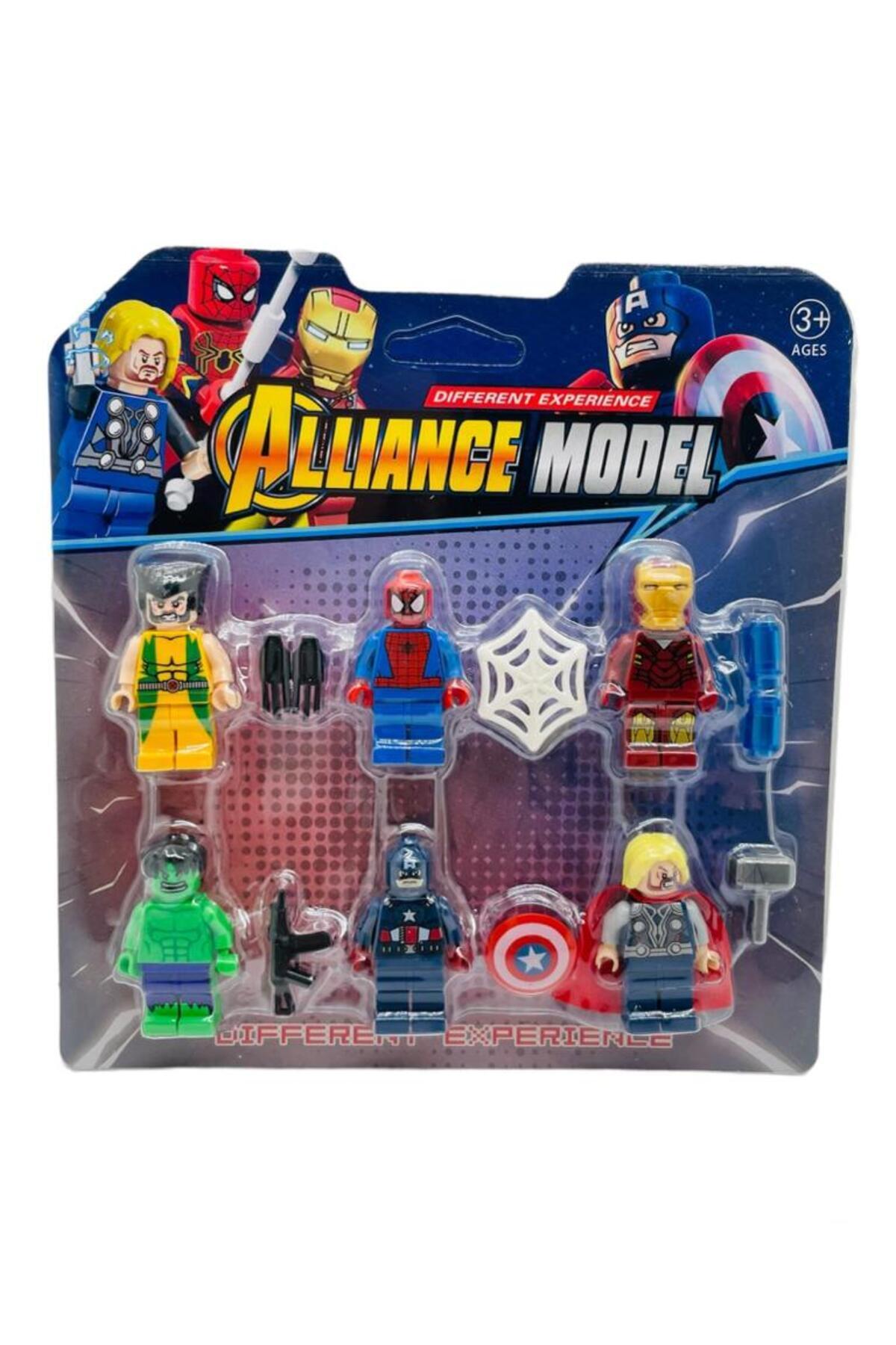 اسباب بازی های فیگور دیگر فیگورها و لوازم جانبی AVENGERS 6 PIECE PLAY SET BUILDING TOY سازگار است AVENGERS