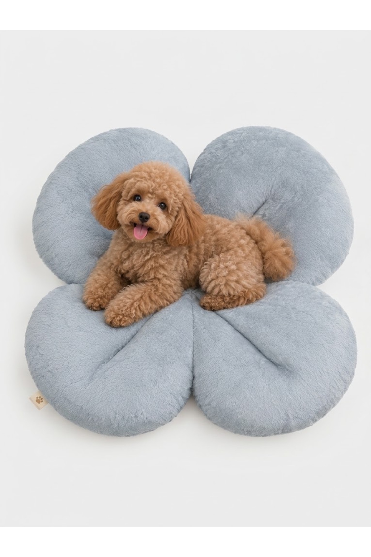 جای خواب سگ پف‌دار طرح شبدر پاریس‌داگ ParisDog، خاکستری