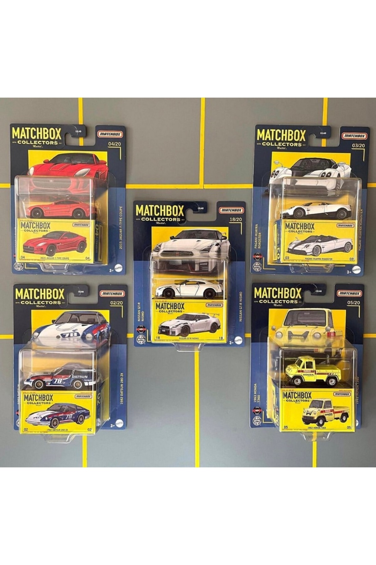مدل خودرو مجموعه 5 عددی ماشین اسباب بازی در مقیاس 1 64 C&amp;C MODEL GARAGE DIECAST METAL TOY CAR اورجینال Matchbox