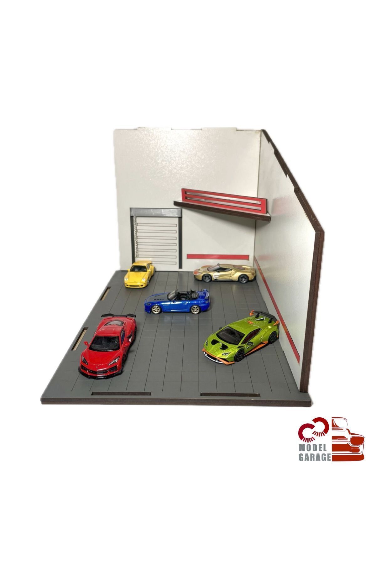 مدل خودرو 1 64 SCALE تعمیرگاه پارکینگ DIORAMA DIECAST DISPLAY STAND RACK CAR GARAGE TOY اورجینال ÜRETİM