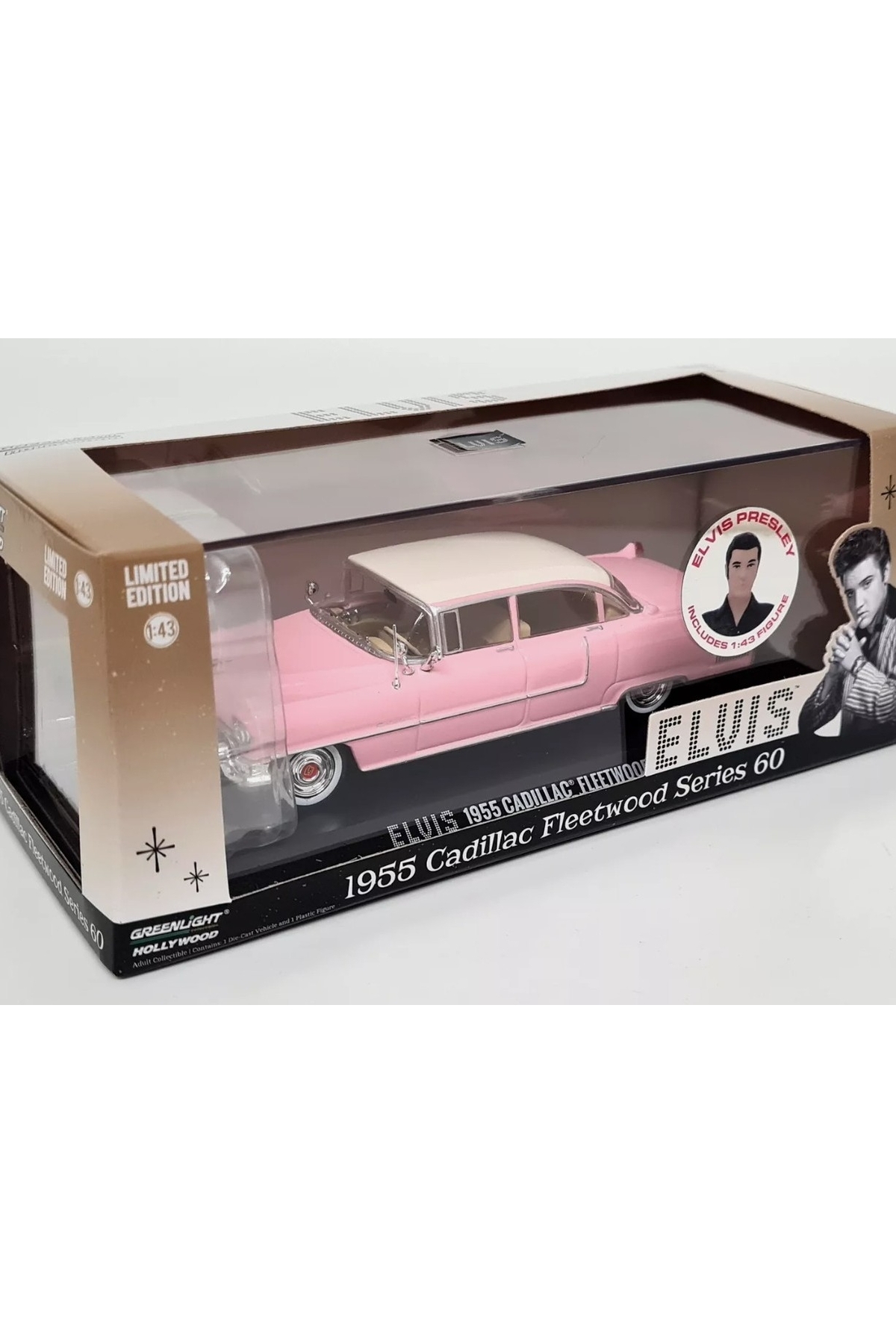 مدل خودرو الویس پریسلی 1955 پینک کادیلاک فلیت‌وود سری 60 شکل مقیاس 1:43 DIECAST مجموعه اورجینال Greenlight