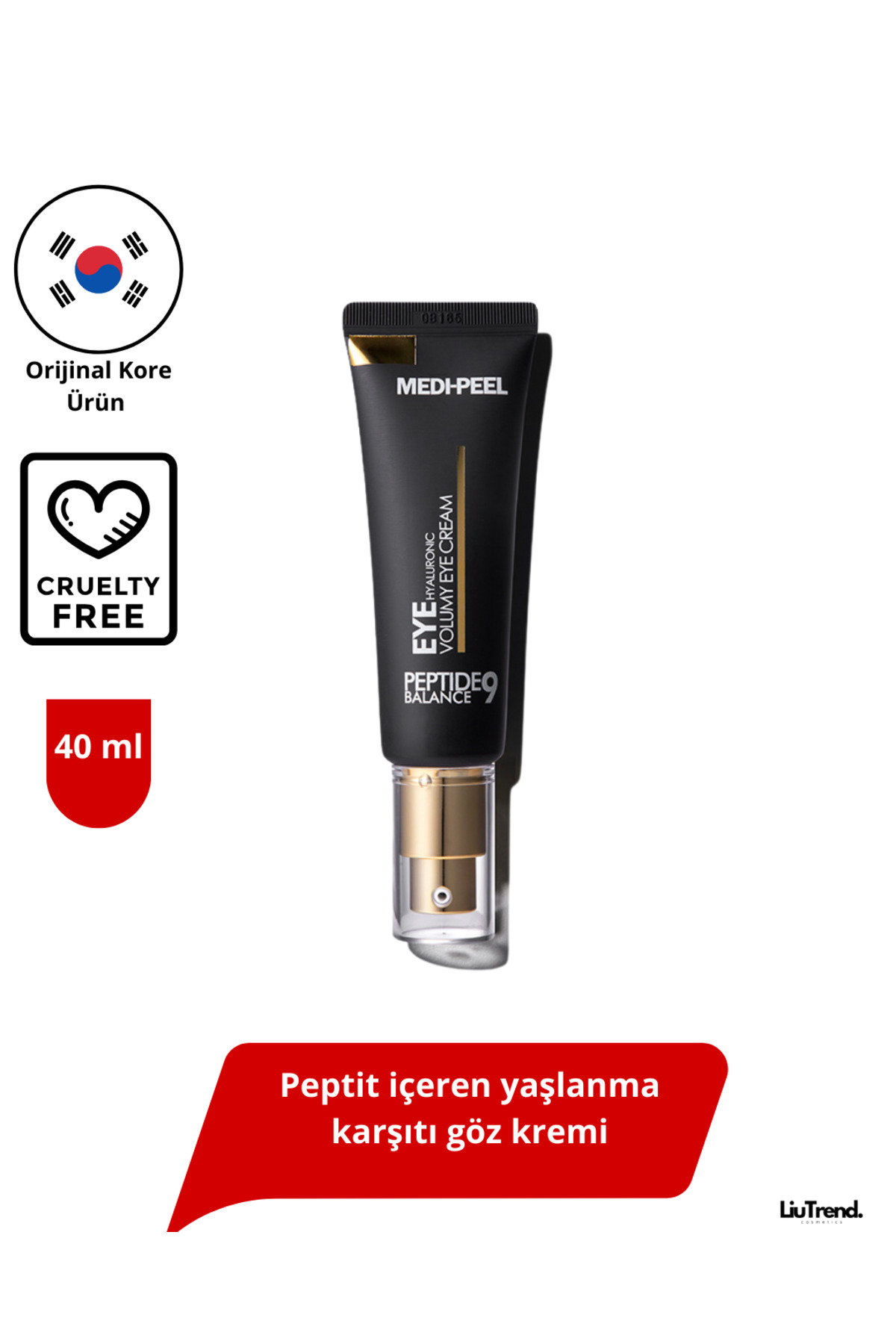 کرم دور چشم پپتید 9 هیالورونیک حجم دهنده 40 میل تجدید کننده Medipeel