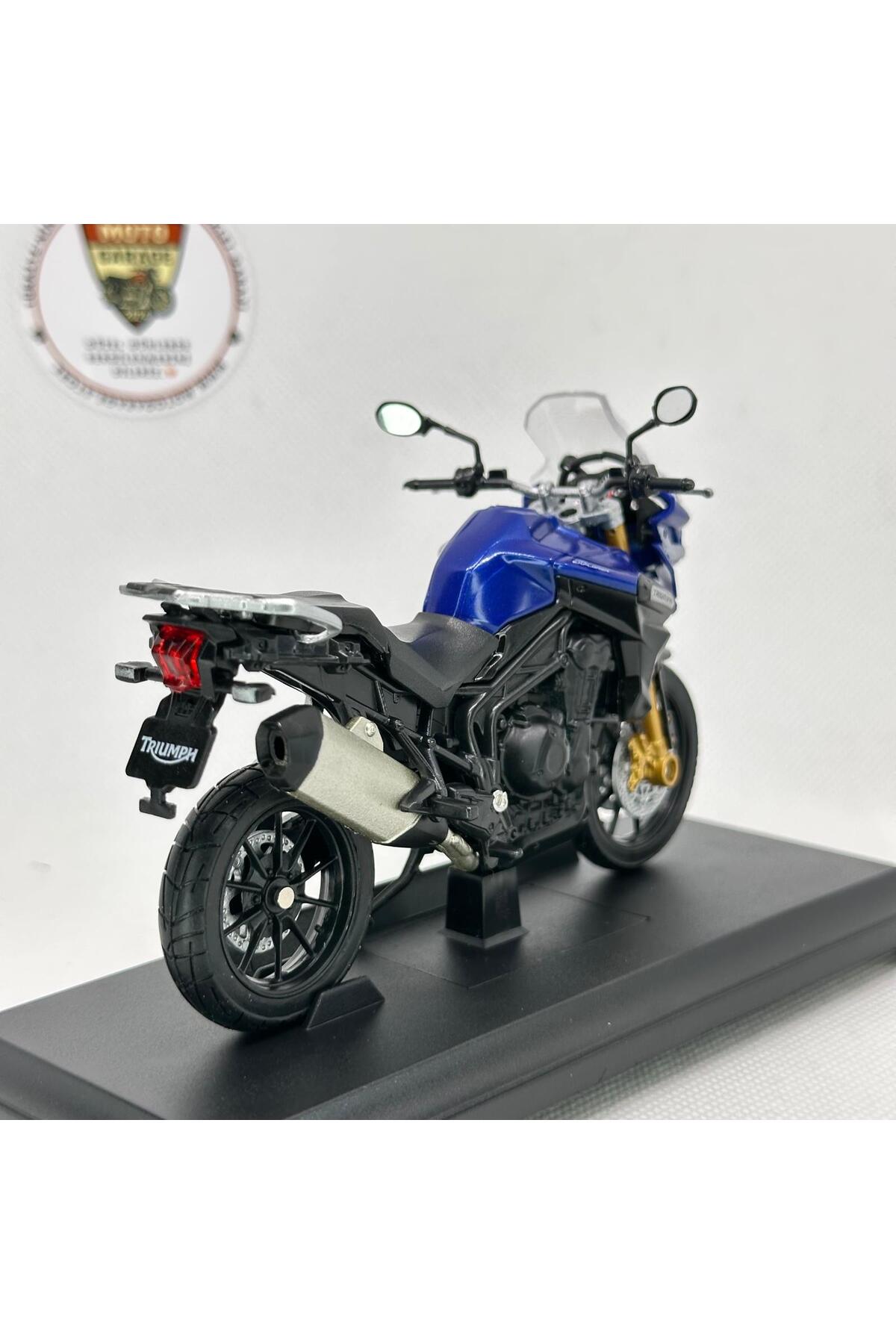 مدل خودرو TRIUMPH EXPLORER 1:18 SCALE DIECAST MODEL MOTORCYCLE – دارای مجوز اسباب بازی و مجسمه فلزی اورجینال MotoGarage