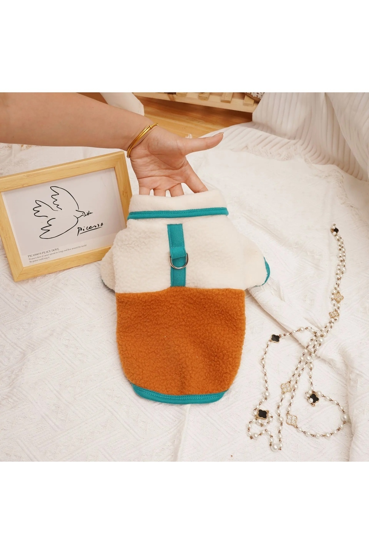 کاپشن پلار سگ دولچه پتس Dolce Pets مدل DP001، نارنجی