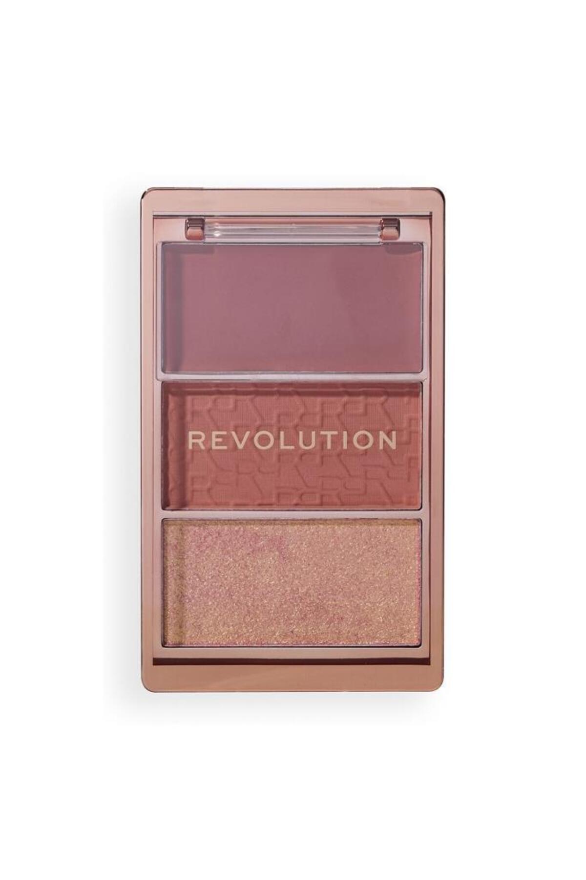 پالت رژگونه پودری رولوشن Revolution Icon Aura Points Rose چندرنگ