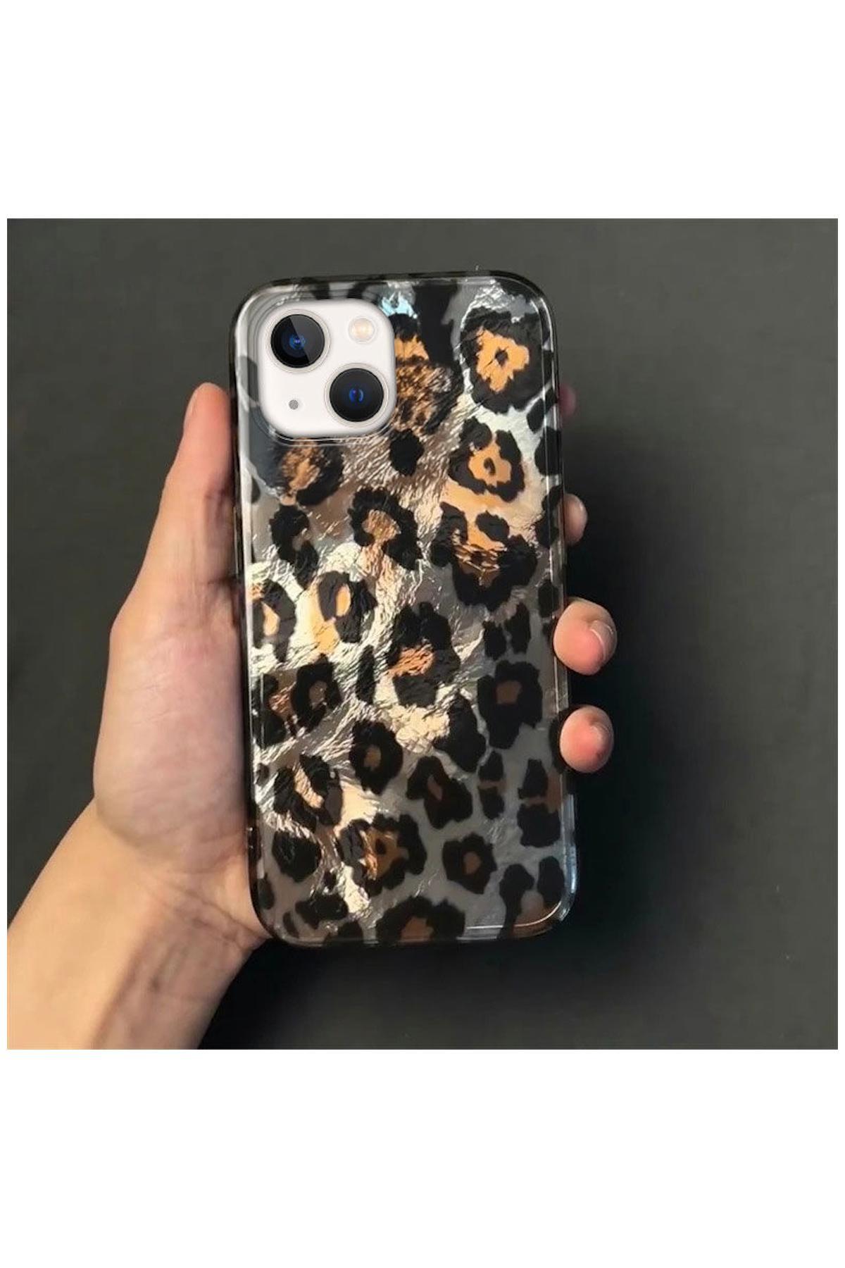 کاور و قاب سازگار اپل آیفون 15 ZEBANA LUXE LEOPARD CASE سیلیکونی مشکی اورجینال Zebana