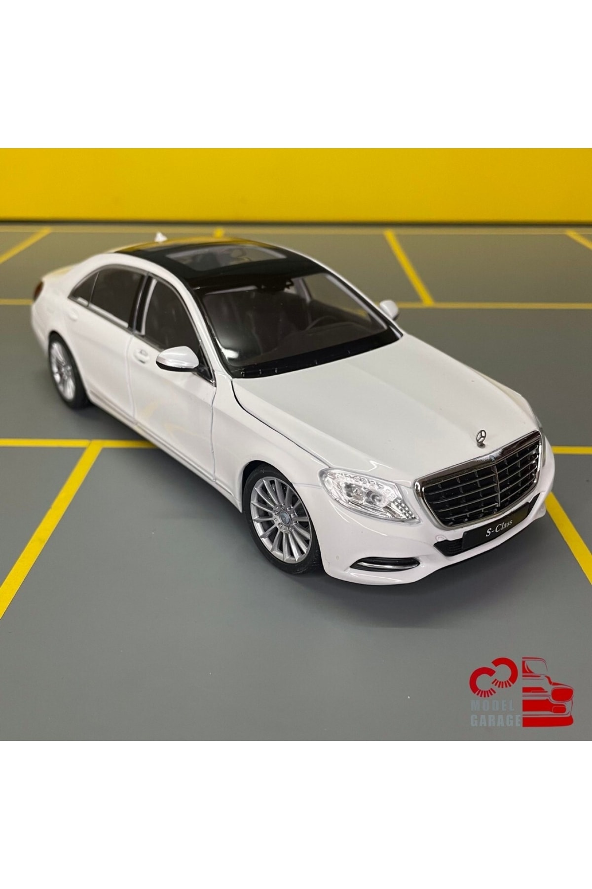 مدل خودرو مرسدس بنز S CLASS 1 24 SCALE C&amp;C MODEL GARAGE DIECAST METAL اورجینال WELLY