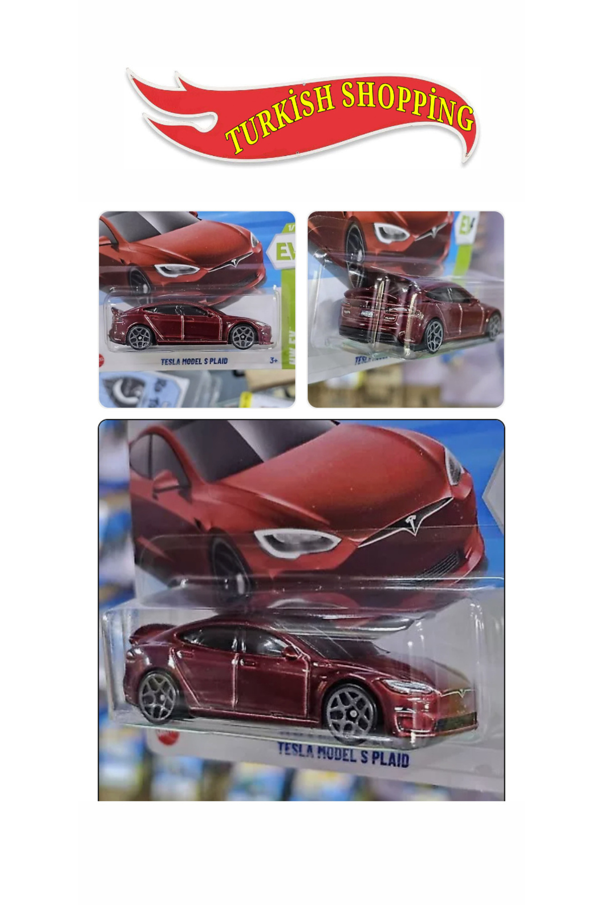 ماشین اسباب بازی 1 64 SCALE 2025 CASE TESLA MODEL S PLAID از ترکیه HOT WHEELS