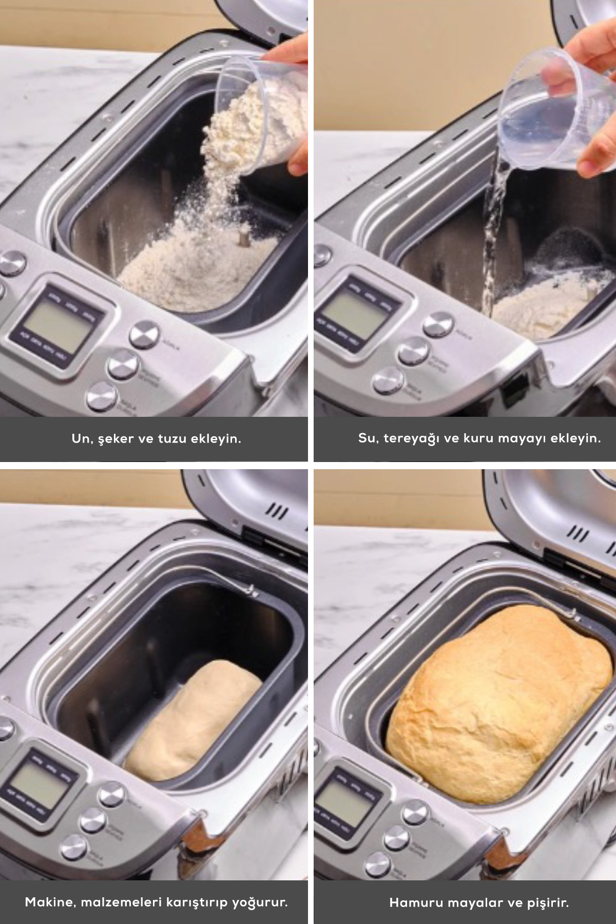 نان پز مربای بیک ایکس ال ماست خمیر ورز و ساز دوبل تیغه اینوکس مشکی 1500 گرم اورجینال Karaca