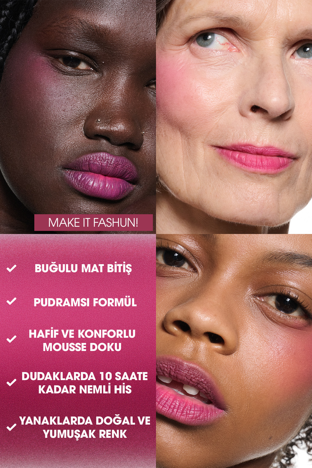 رژ لب مایع  مات Powder Kiss مدل !MAKE IT FASHUN  آن را مد کنید! حجم 5 میل مک MAC