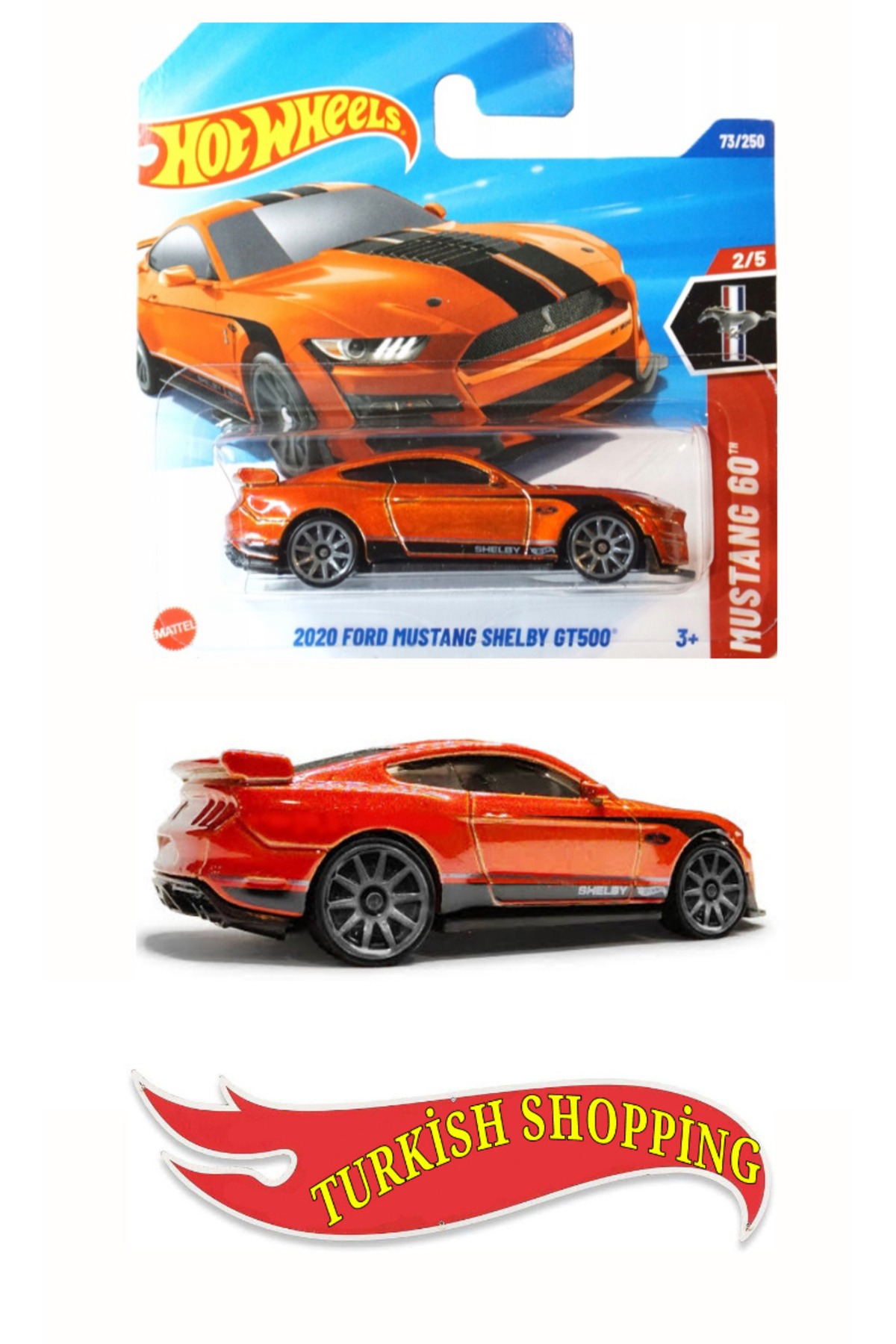 ماشین اسباب بازی FORD MUSTANG SHELBY GT500 مدل 2025 CASE 1:64 SCALE 2020 از ترکیه HOT WHEELS
