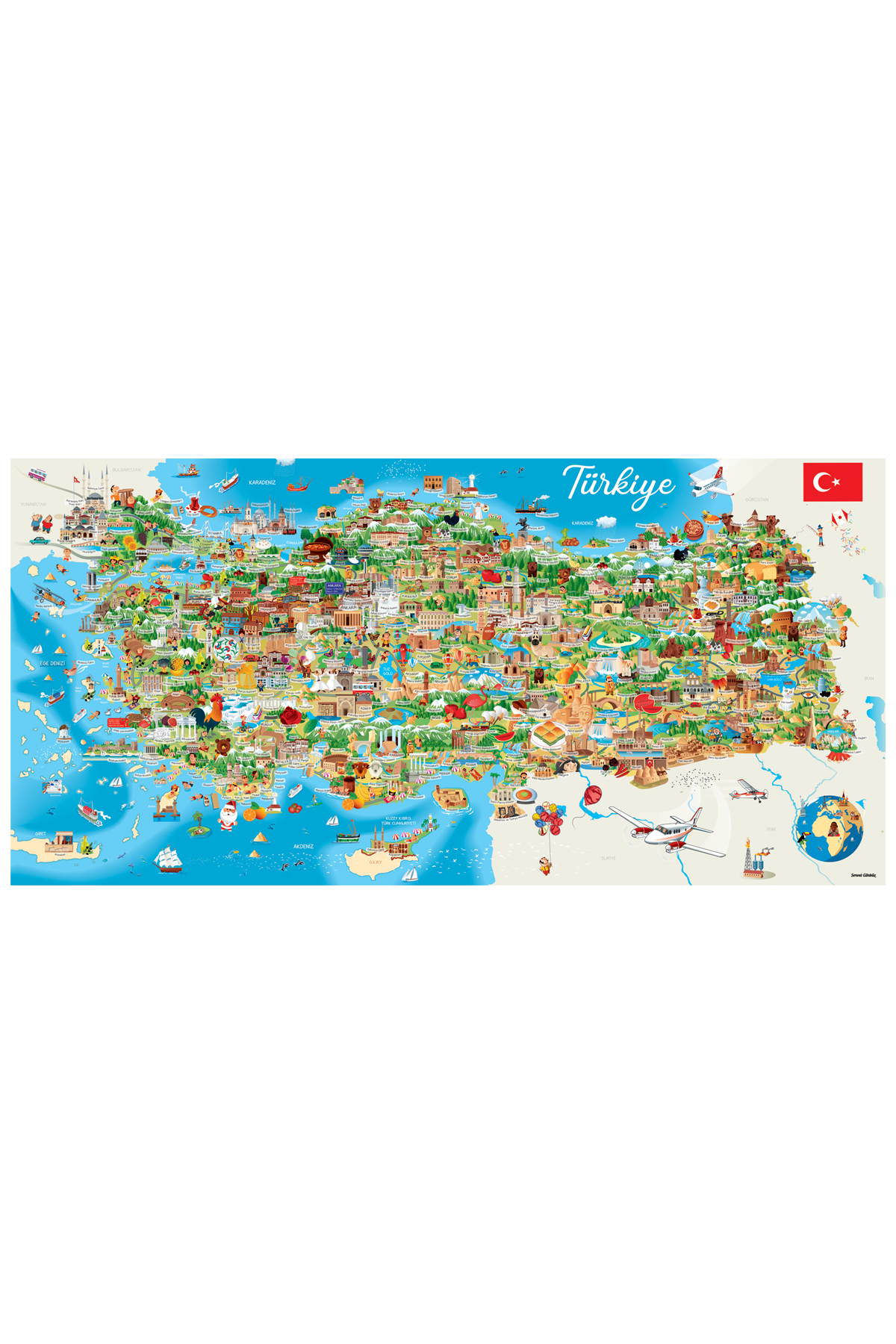 پازل جورچینی ۱۵۰۰ قطعه نقشه ترکیه آنتولیان پازل Anatolian Puzzle مدل ANT3793