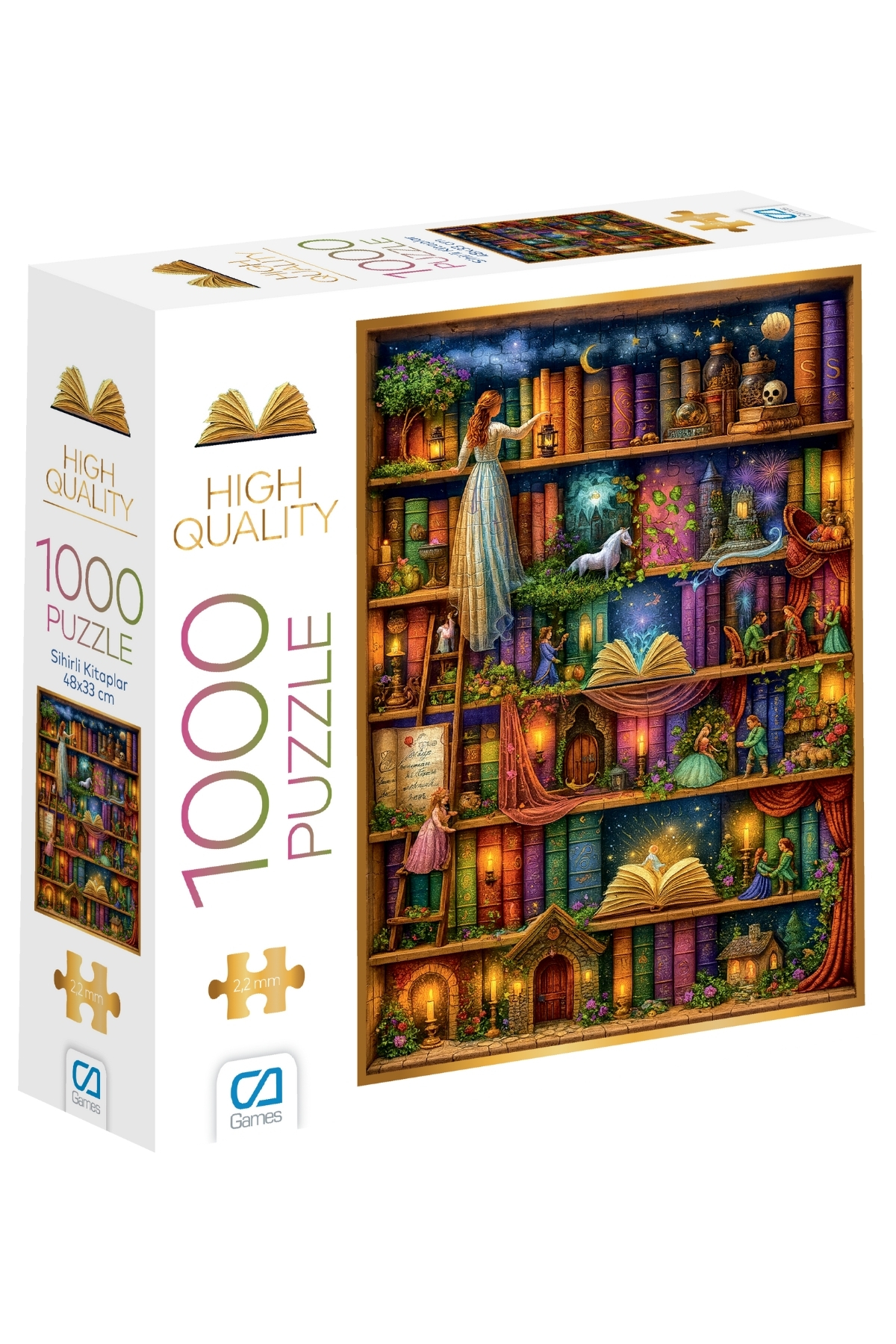 پازل MAGIC BOOKS 1000 PIECES 2,2MM ضخامت 48X68CM سری اره منبت کاری مویی سرگرمی حرفه ای از ترکیه CA Games