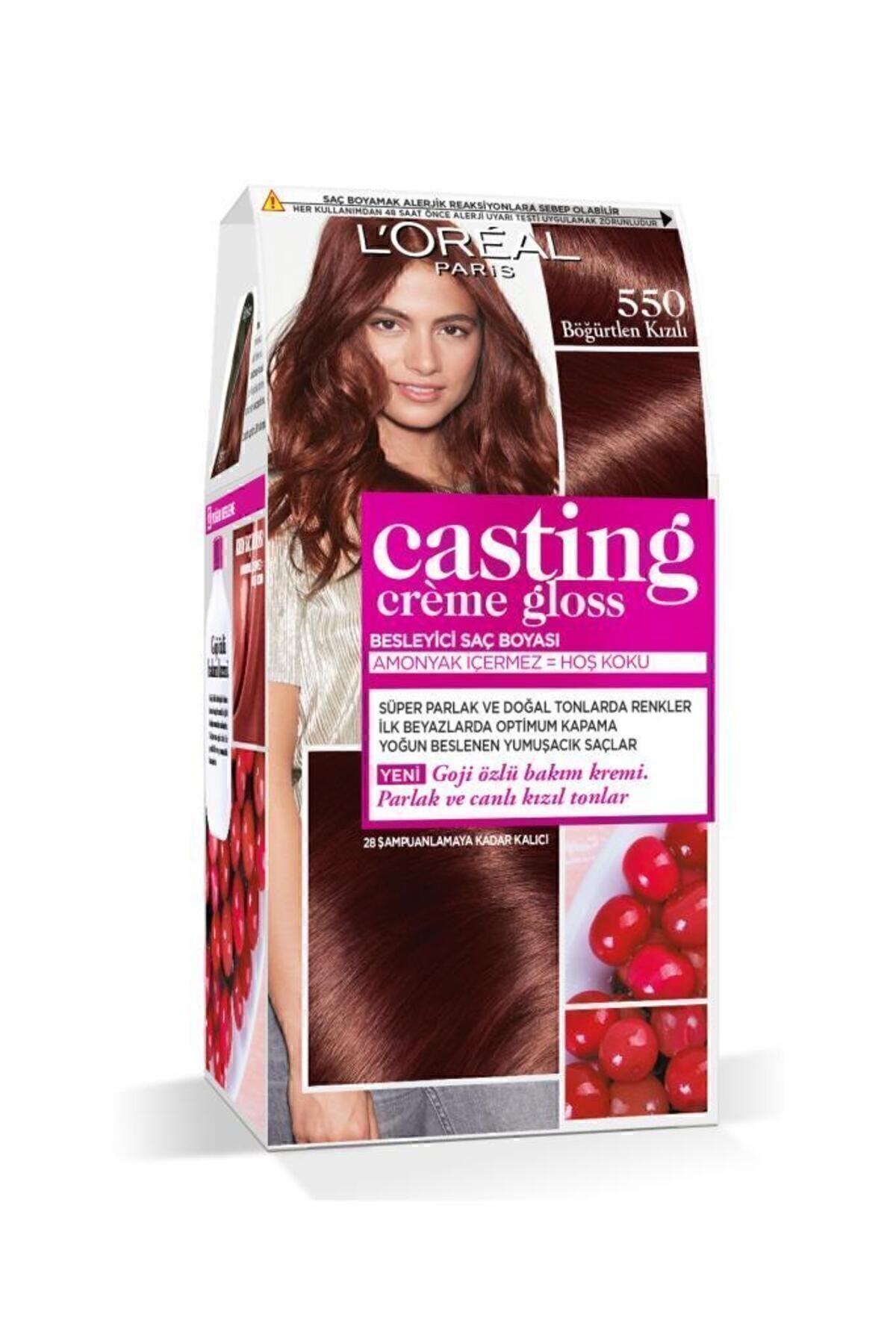 L'Oreal Paris رنگ مو Casting Creme Gloss رنگ‌ قرمز تمشک شماره 550