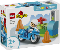 مجموعه بازی ساختنی موتورسیکلت پلیس آبی لگو LEGO، سری دوپلو DUPLO، مدل 10471، ۱۱ قطعه، مناسب ۲ سال به بالا